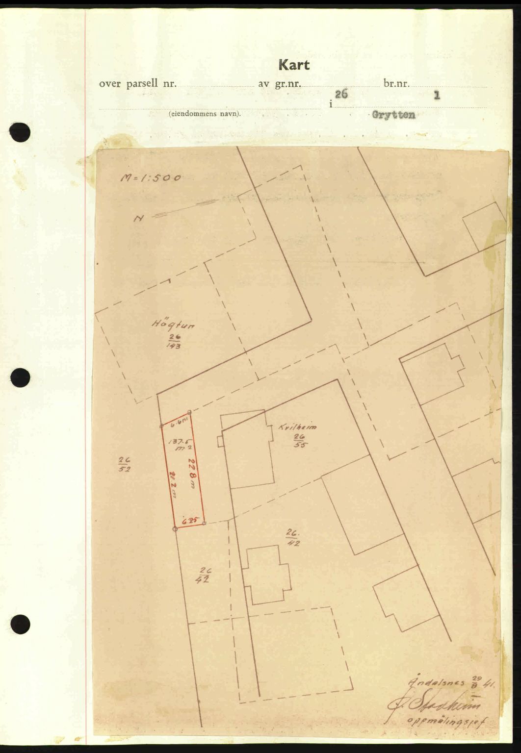 Romsdal sorenskriveri, AV/SAT-A-4149/1/2/2C: Mortgage book no. A10, 1941-1941, Diary no: : 1759/1941