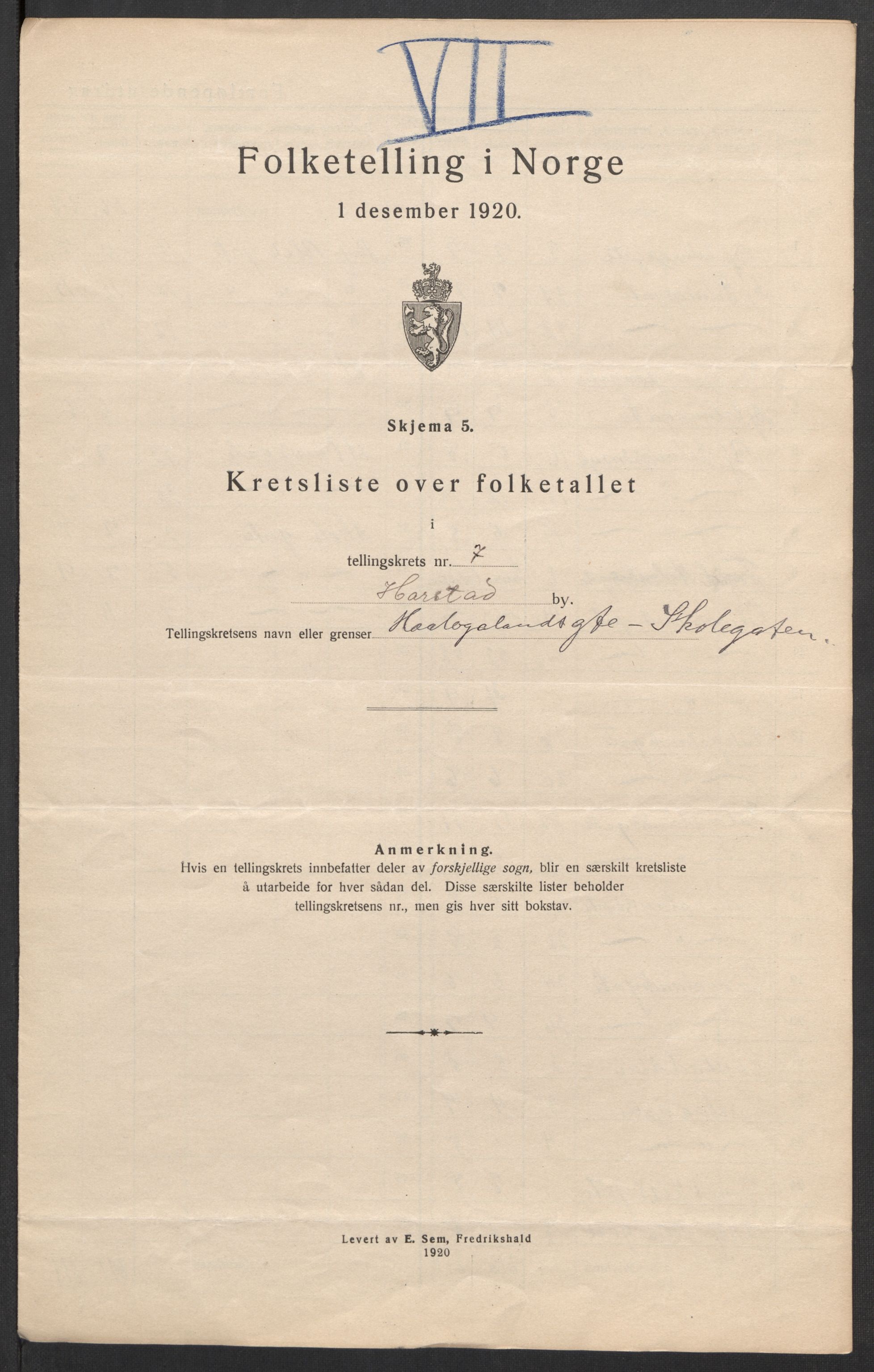 SATØ, 1920 census for Harstad, 1920, p. 25