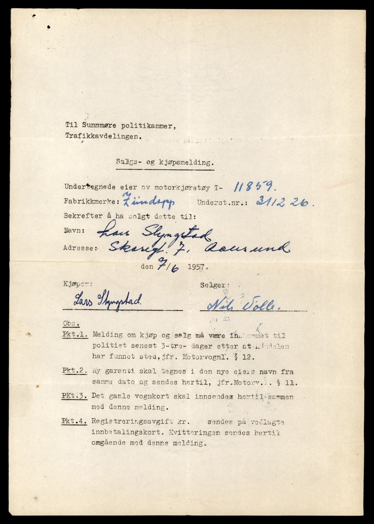 Møre og Romsdal vegkontor - Ålesund trafikkstasjon, AV/SAT-A-4099/F/Fe/L0031: Registreringskort for kjøretøy T 11800 - T 11996, 1927-1998, p. 1101