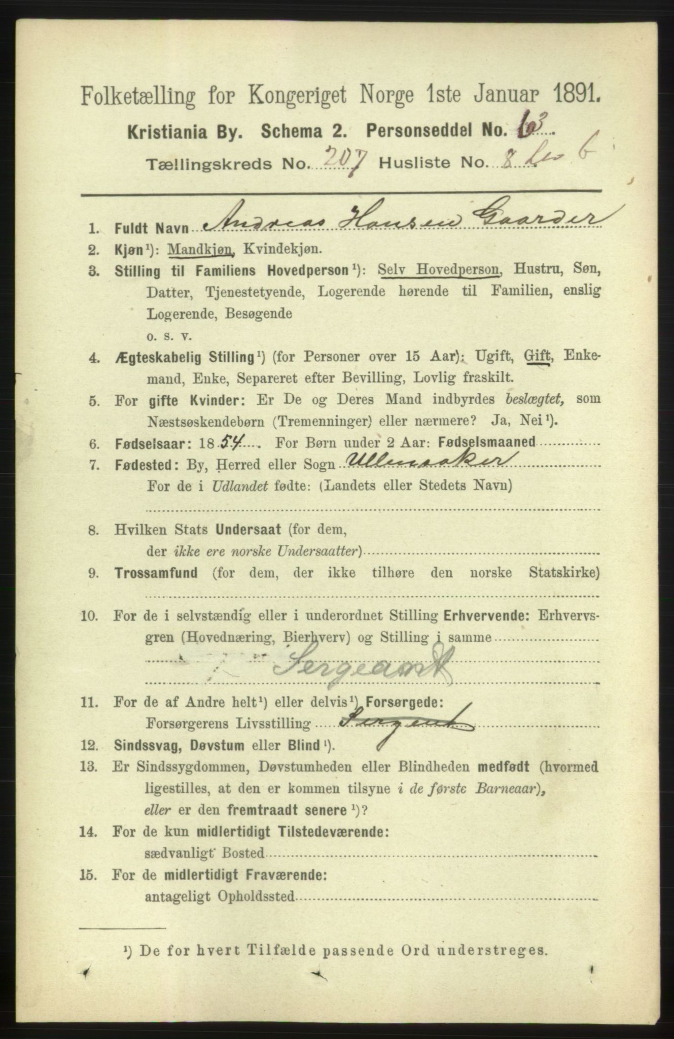 RA, 1891 census for 0301 Kristiania, 1891, p. 124789