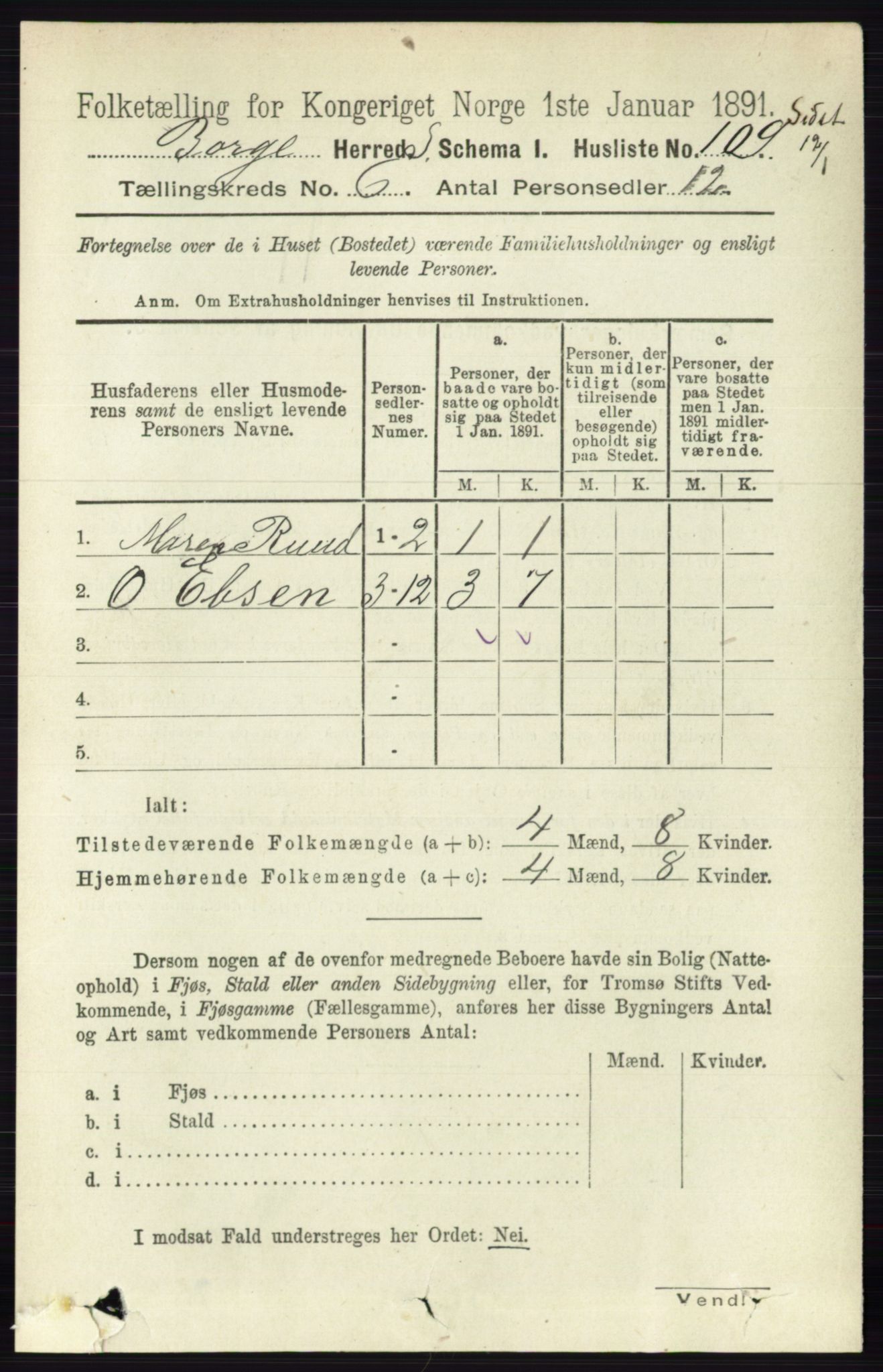RA, 1891 census for 0113 Borge, 1891, p. 3034
