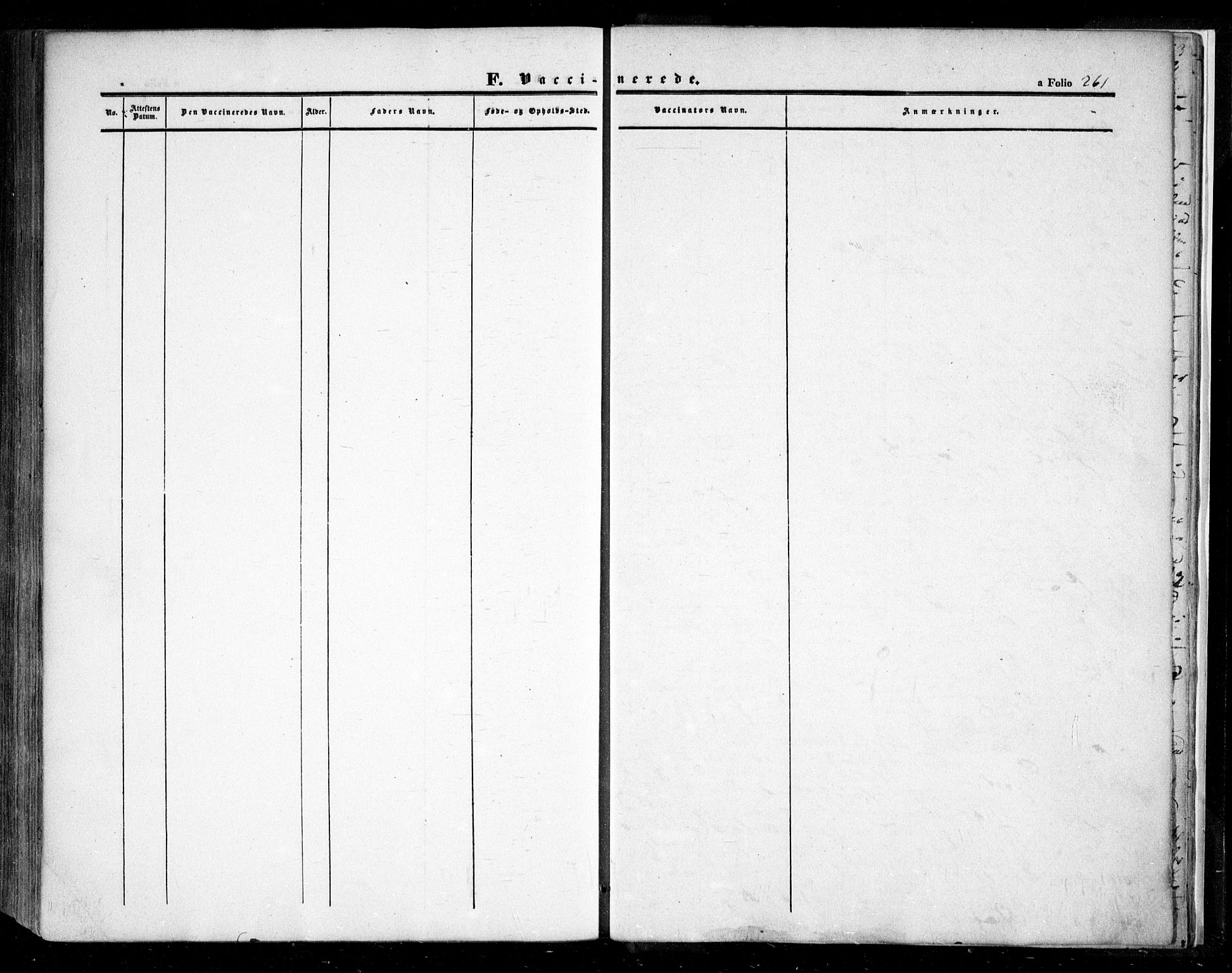 Nesodden prestekontor Kirkebøker, AV/SAO-A-10013/F/Fa/L0007: Parish register (official) no. I 7, 1848-1868, p. 261