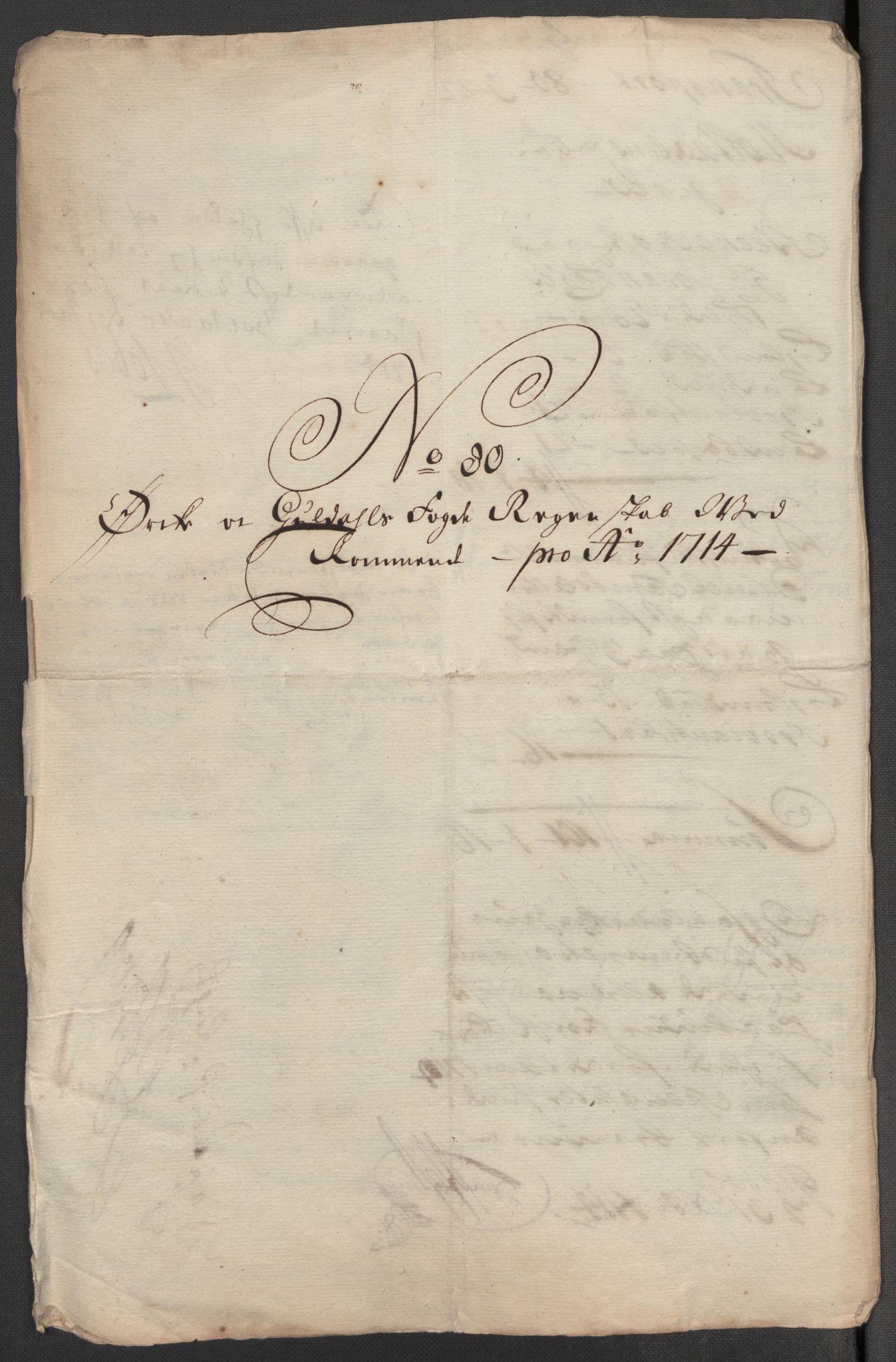 Rentekammeret inntil 1814, Reviderte regnskaper, Fogderegnskap, RA/EA-4092/R60/L3965: Fogderegnskap Orkdal og Gauldal, 1714, p. 490