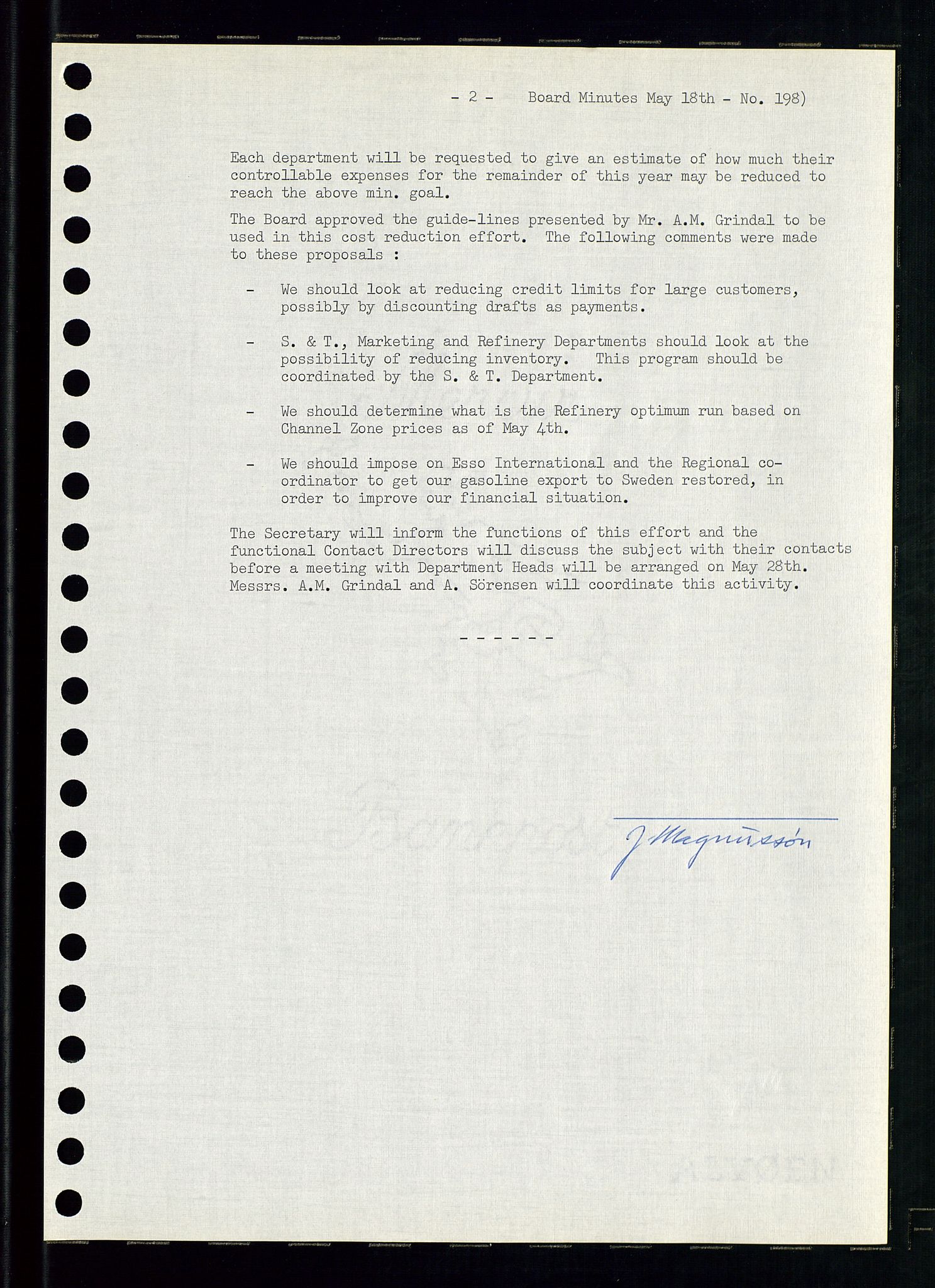 Pa 0982 - Esso Norge A/S, AV/SAST-A-100448/A/Aa/L0002/0001: Den administrerende direksjon Board minutes (styrereferater) / Den administrerende direksjon Board minutes (styrereferater), 1965, p. 109