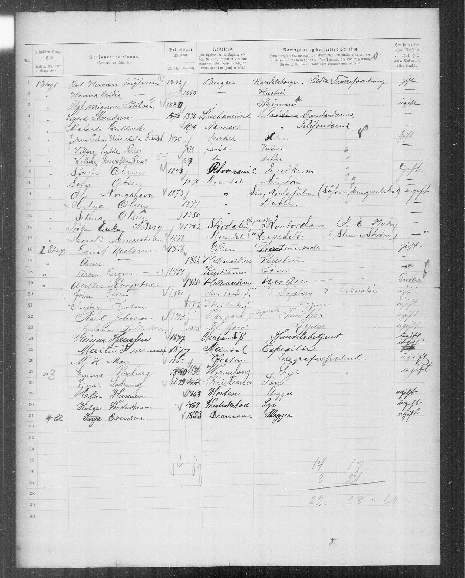 OBA, Municipal Census 1899 for Kristiania, 1899, p. 10129