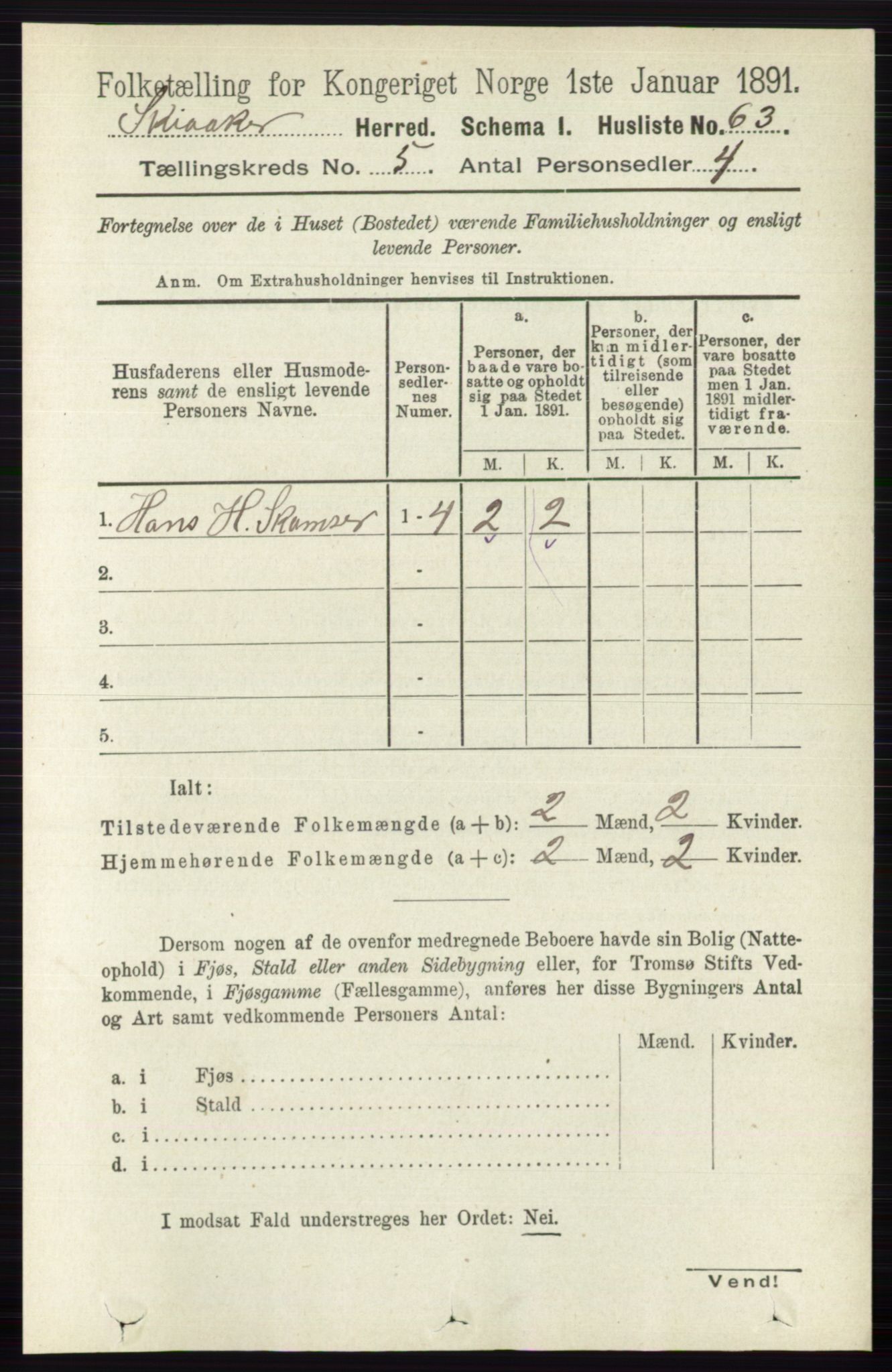 RA, 1891 census for 0513 Skjåk, 1891, p. 1607