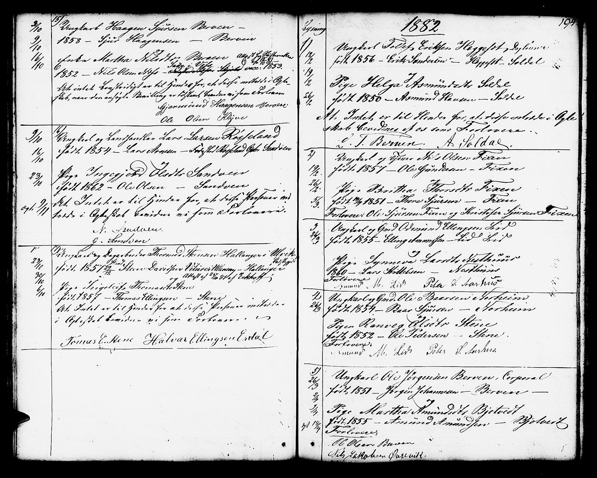 Kvam sokneprestembete, AV/SAB-A-76201/H/Haa: Parish register (official) no. A 5, 1796-1832, p. 194