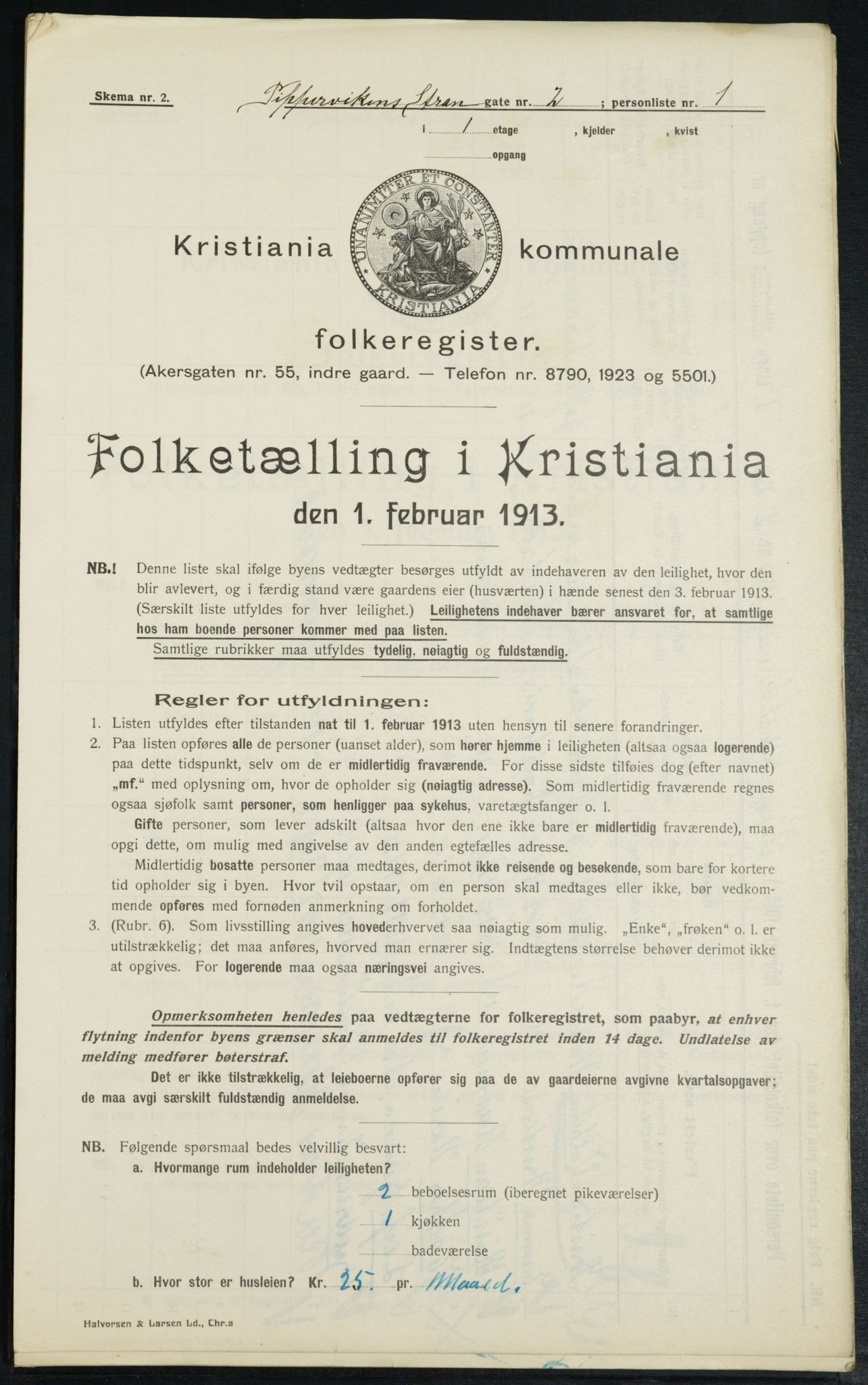 OBA, Municipal Census 1913 for Kristiania, 1913, p. 103762