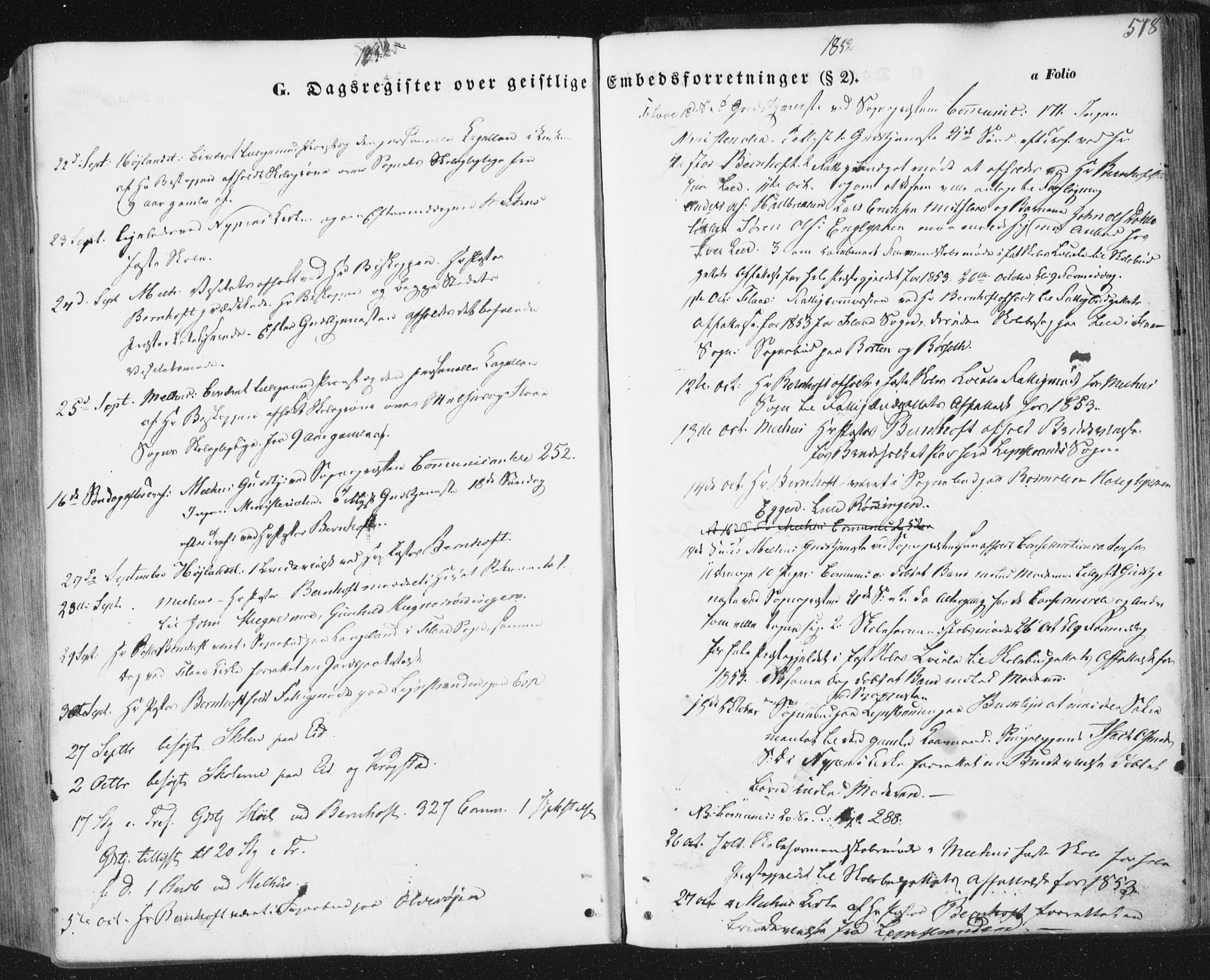 Ministerialprotokoller, klokkerbøker og fødselsregistre - Sør-Trøndelag, SAT/A-1456/691/L1076: Parish register (official) no. 691A08, 1852-1861, p. 518
