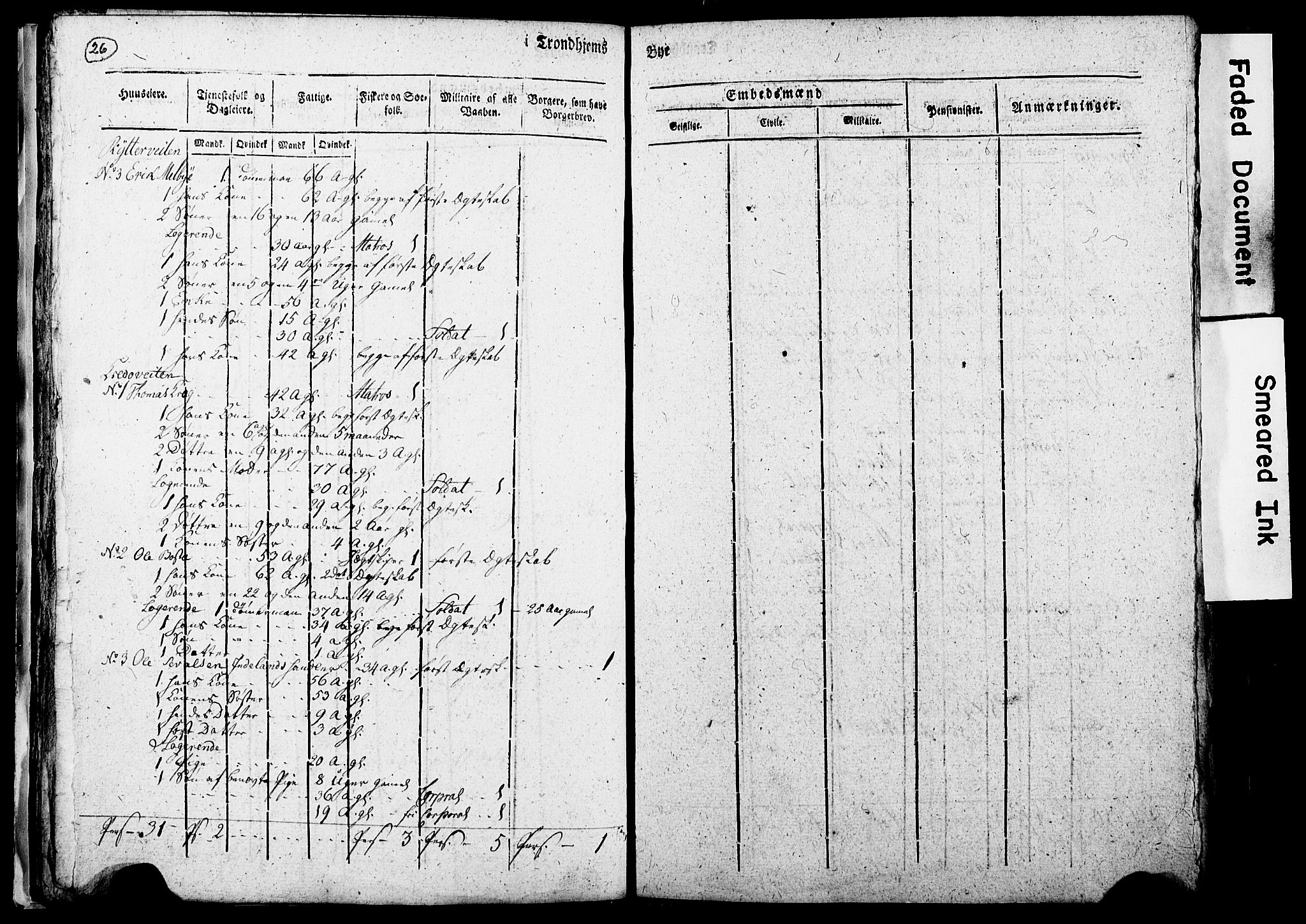 RA, Census 1815 for Trondheim, 1815, p. 227