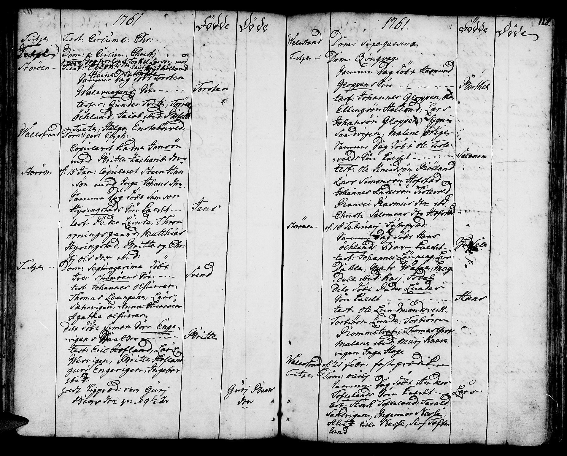 Stord sokneprestembete, SAB/A-78201/H/Haa: Parish register (official) no. A 2, 1744-1777, p. 118