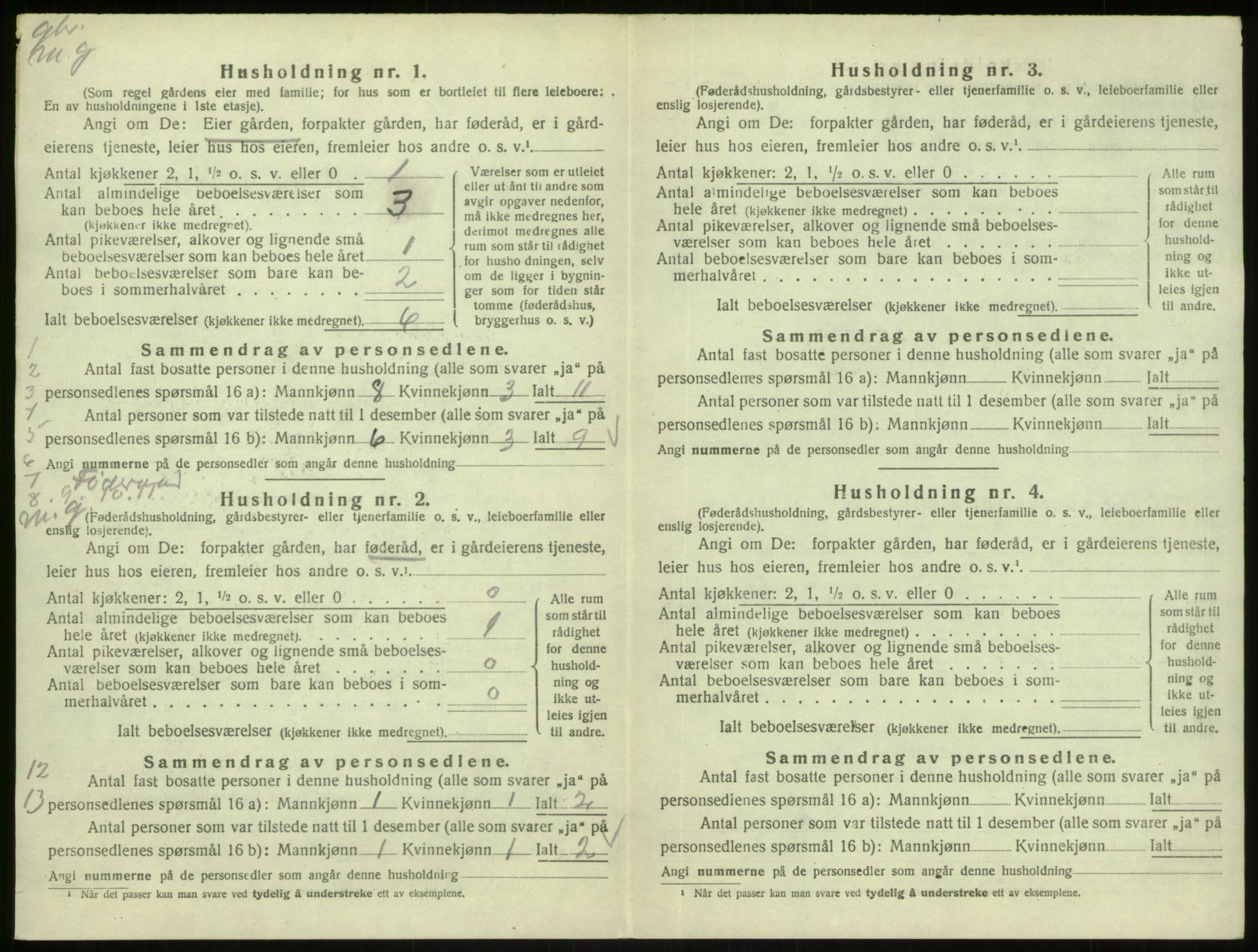 SAB, 1920 census for Masfjorden, 1920, p. 392