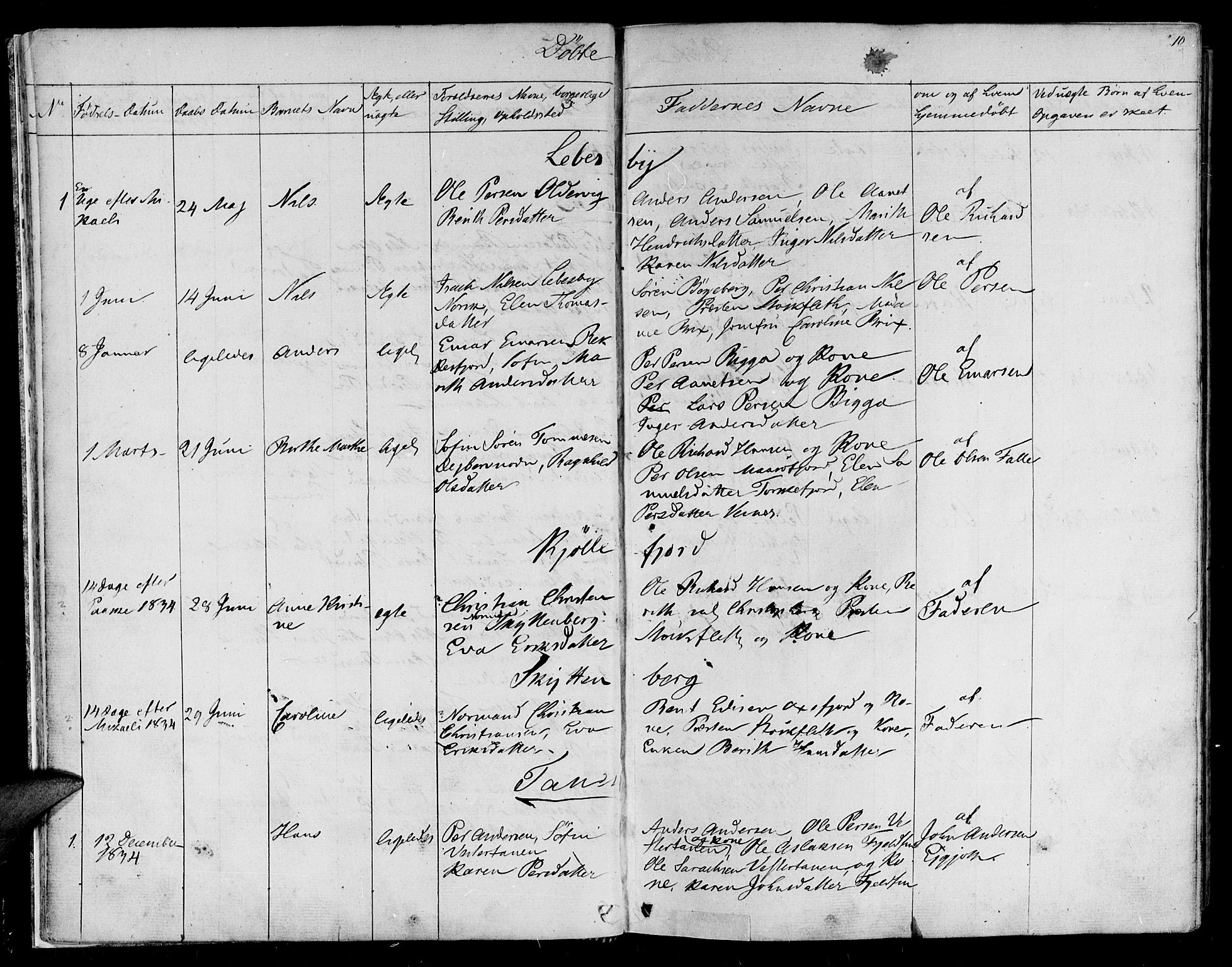 Lebesby sokneprestkontor, AV/SATØ-S-1353/H/Ha/L0003kirke: Parish register (official) no. 3, 1833-1852, p. 10