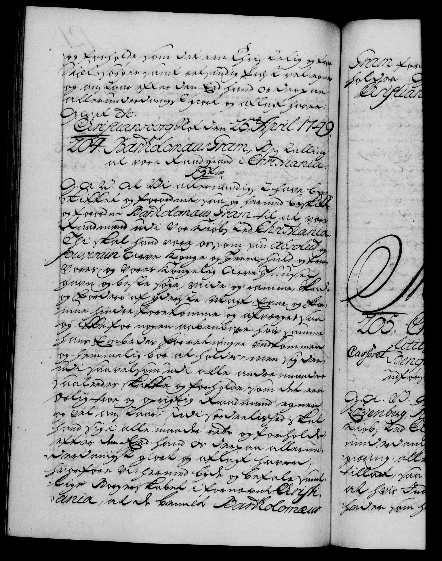 Danske Kanselli 1572-1799, RA/EA-3023/F/Fc/Fca/Fcaa/L0036: Norske registre, 1749-1750, p. 121b