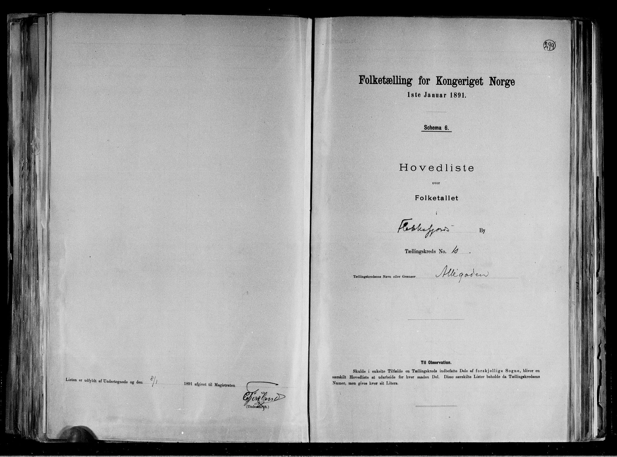 RA, 1891 census for 1004 Flekkefjord, 1891, p. 18