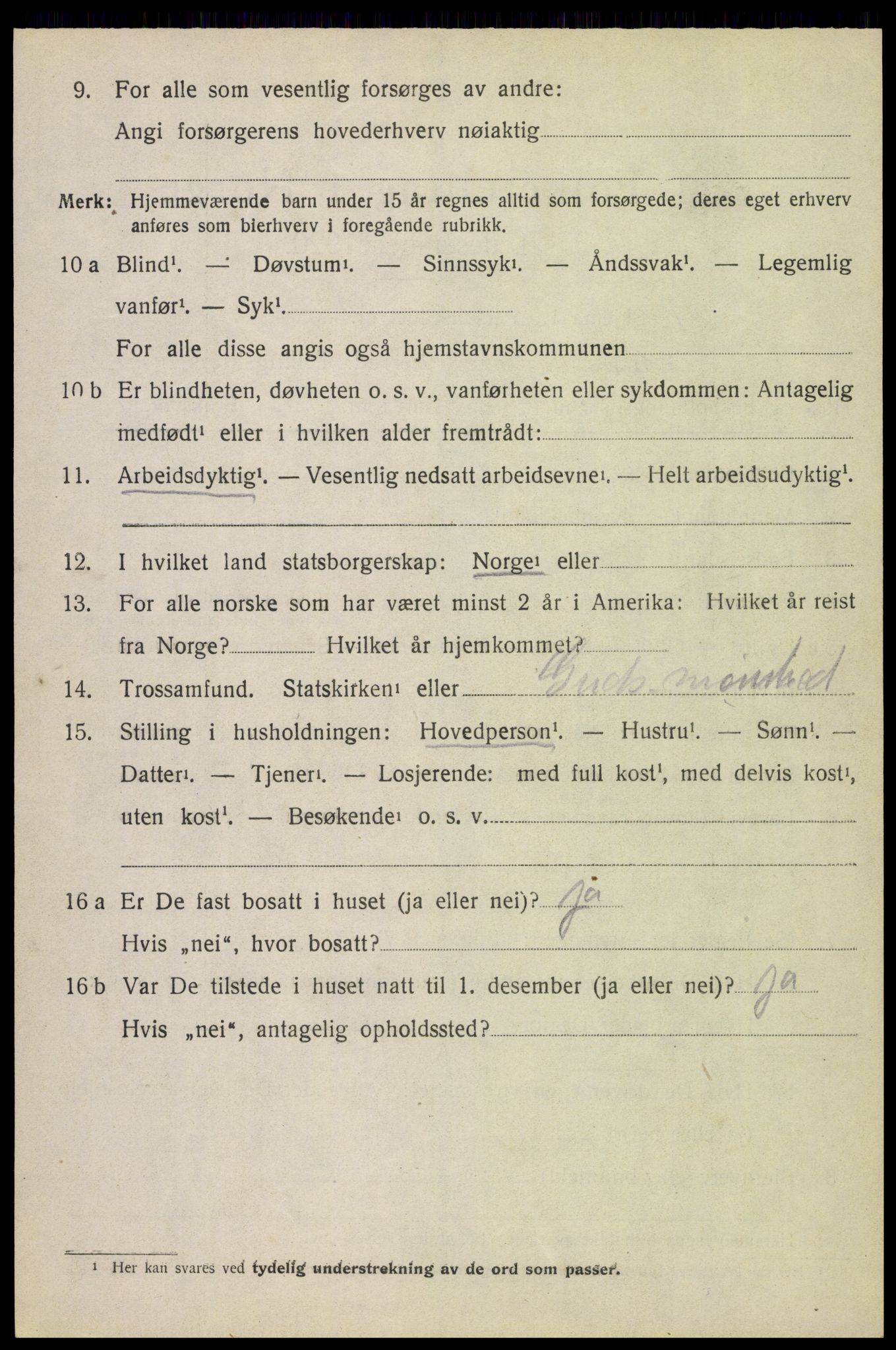 SAH, 1920 census for Stange, 1920, p. 18390