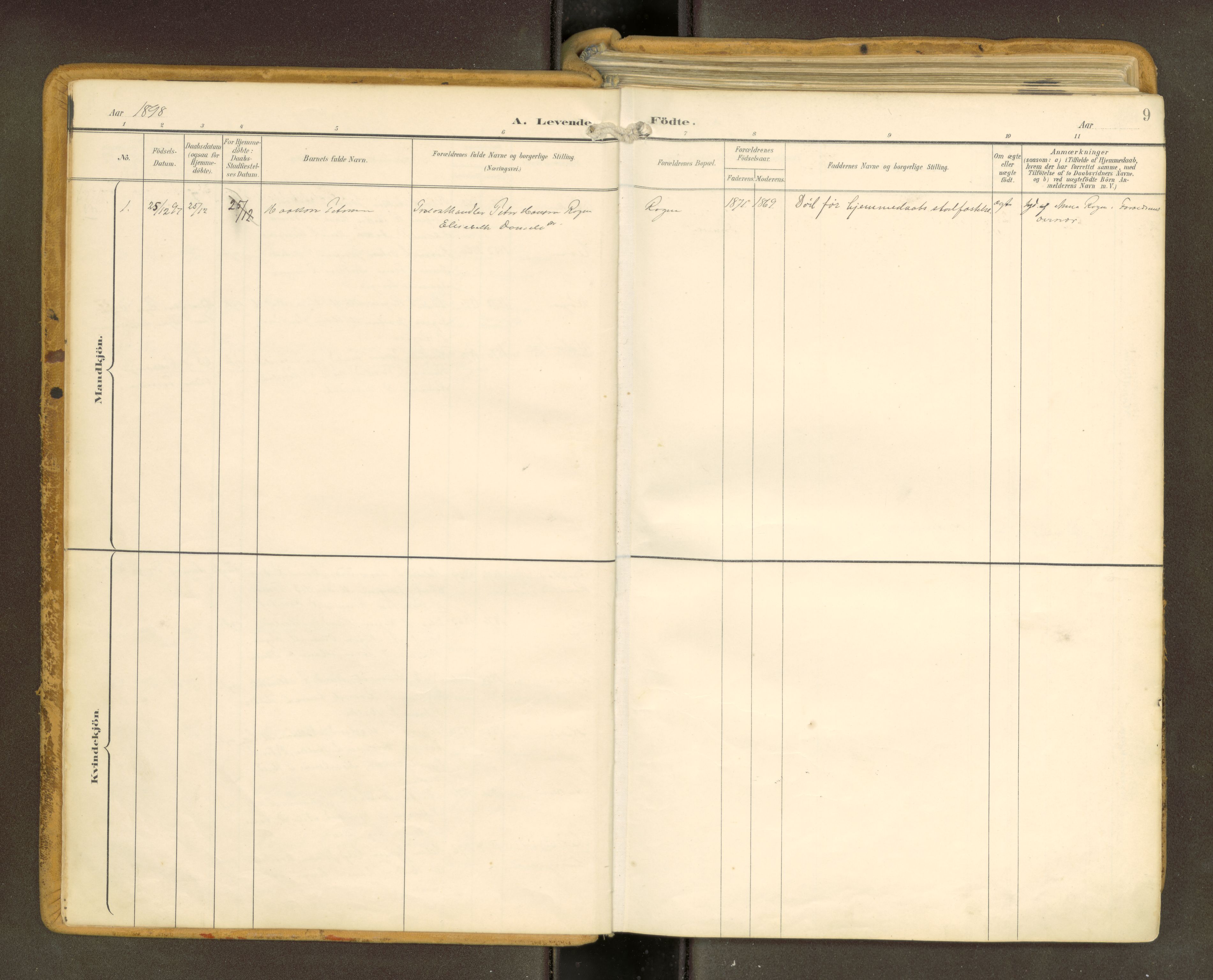 Ministerialprotokoller, klokkerbøker og fødselsregistre - Møre og Romsdal, SAT/A-1454/536/L0517: Parish register (official) no. 536A--, 1897-1917, p. 9
