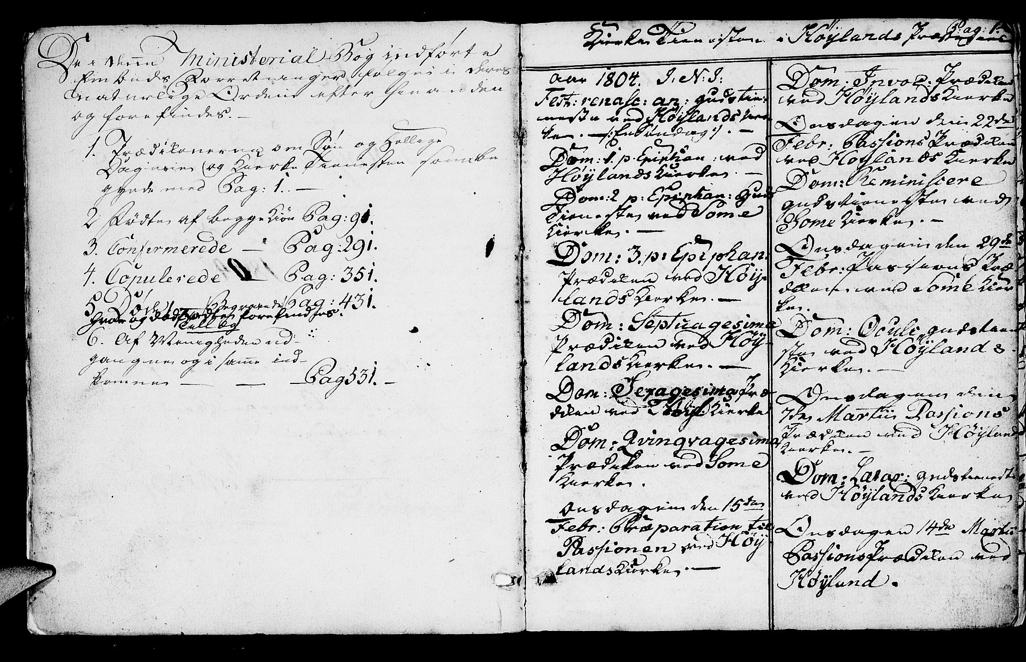 Høyland sokneprestkontor, AV/SAST-A-101799/001/30BA/L0005: Parish register (official) no. A 5, 1804-1815, p. 1