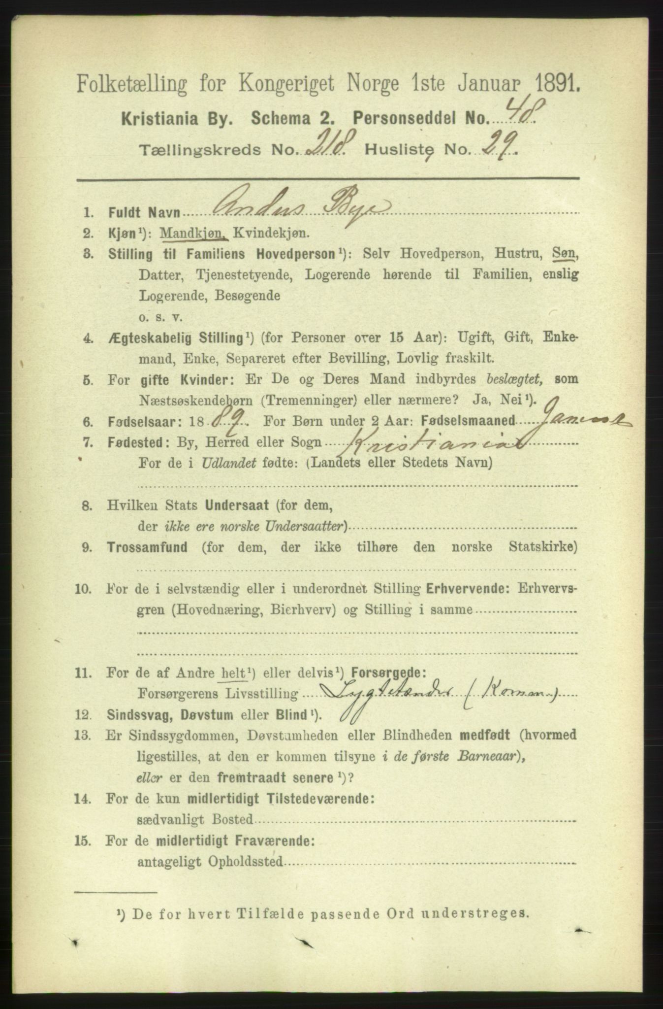 RA, 1891 census for 0301 Kristiania, 1891, p. 129774