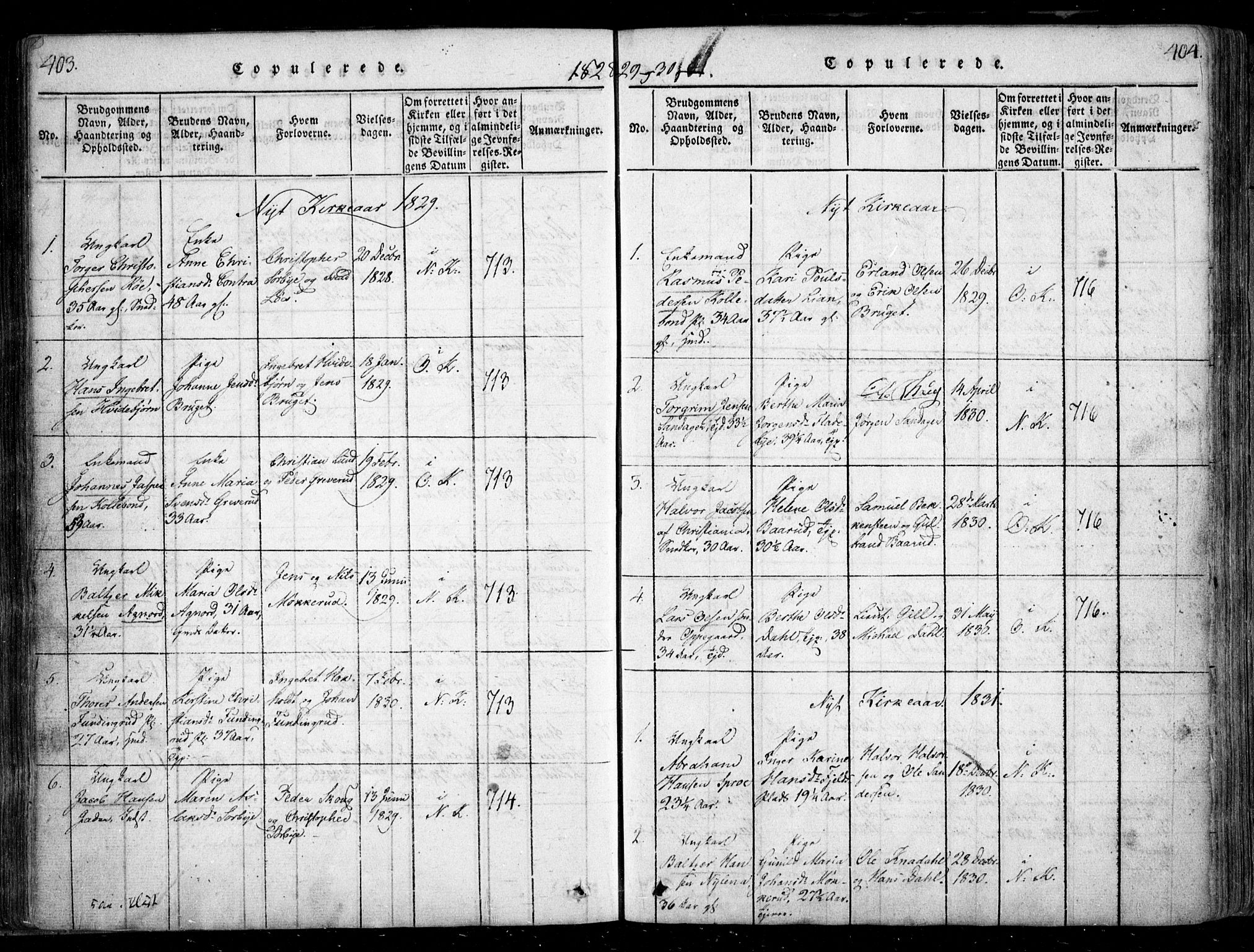 Nesodden prestekontor Kirkebøker, SAO/A-10013/F/Fa/L0006: Parish register (official) no. I 6, 1814-1847, p. 403-404