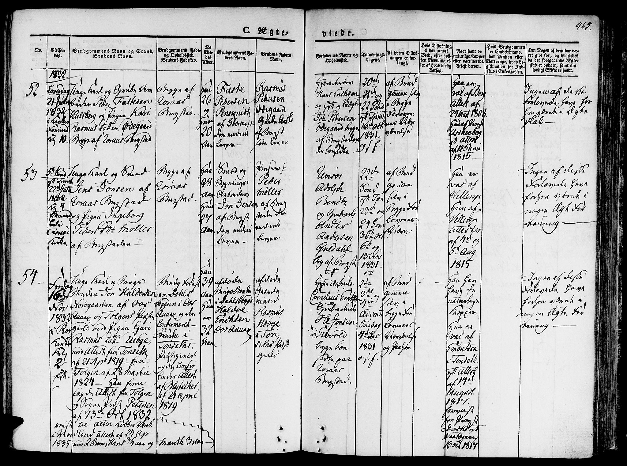 Ministerialprotokoller, klokkerbøker og fødselsregistre - Sør-Trøndelag, SAT/A-1456/681/L0930: Parish register (official) no. 681A08, 1829-1844, p. 465