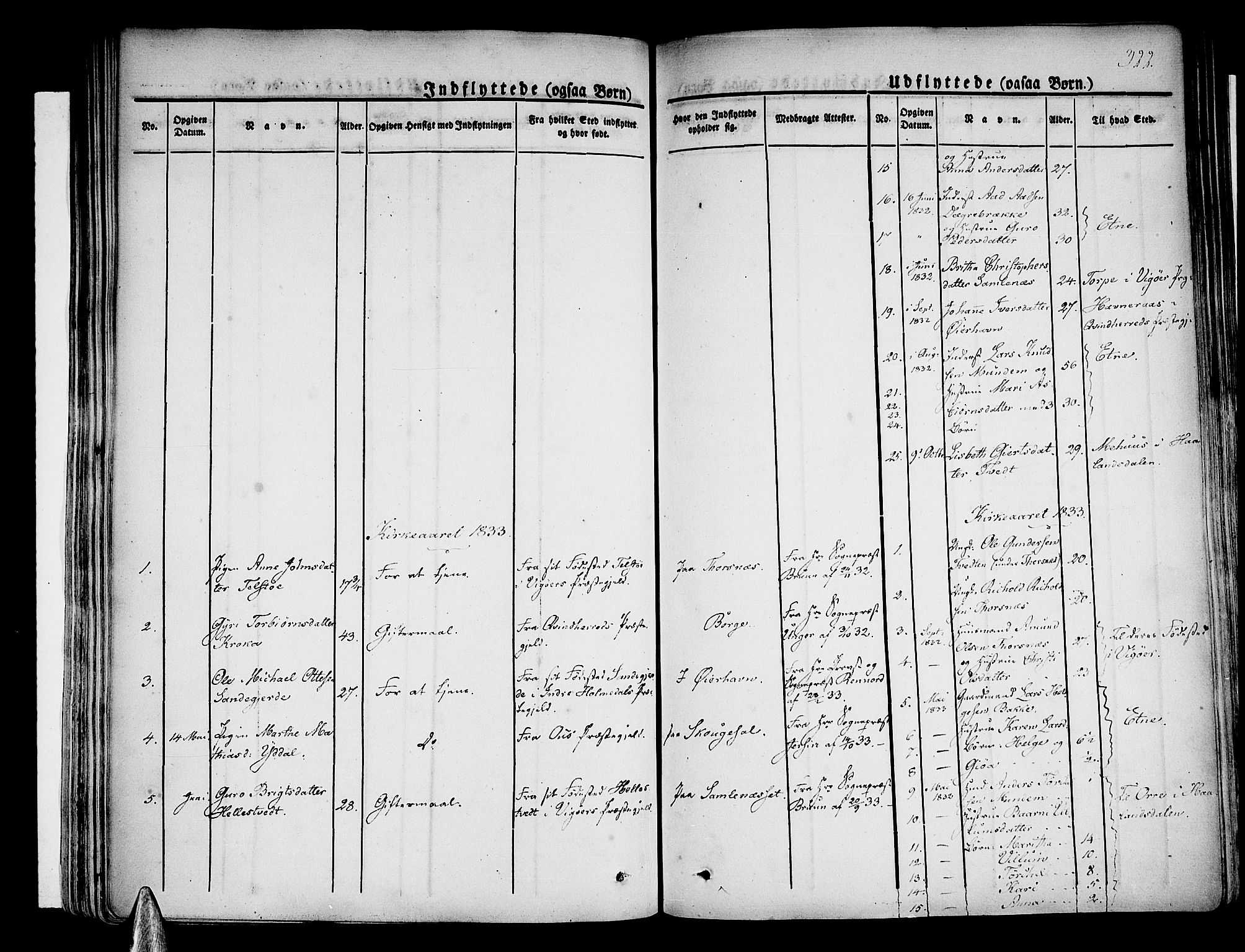 Strandebarm sokneprestembete, AV/SAB-A-78401/H/Haa: Parish register (official) no. A 6, 1826-1843, p. 322