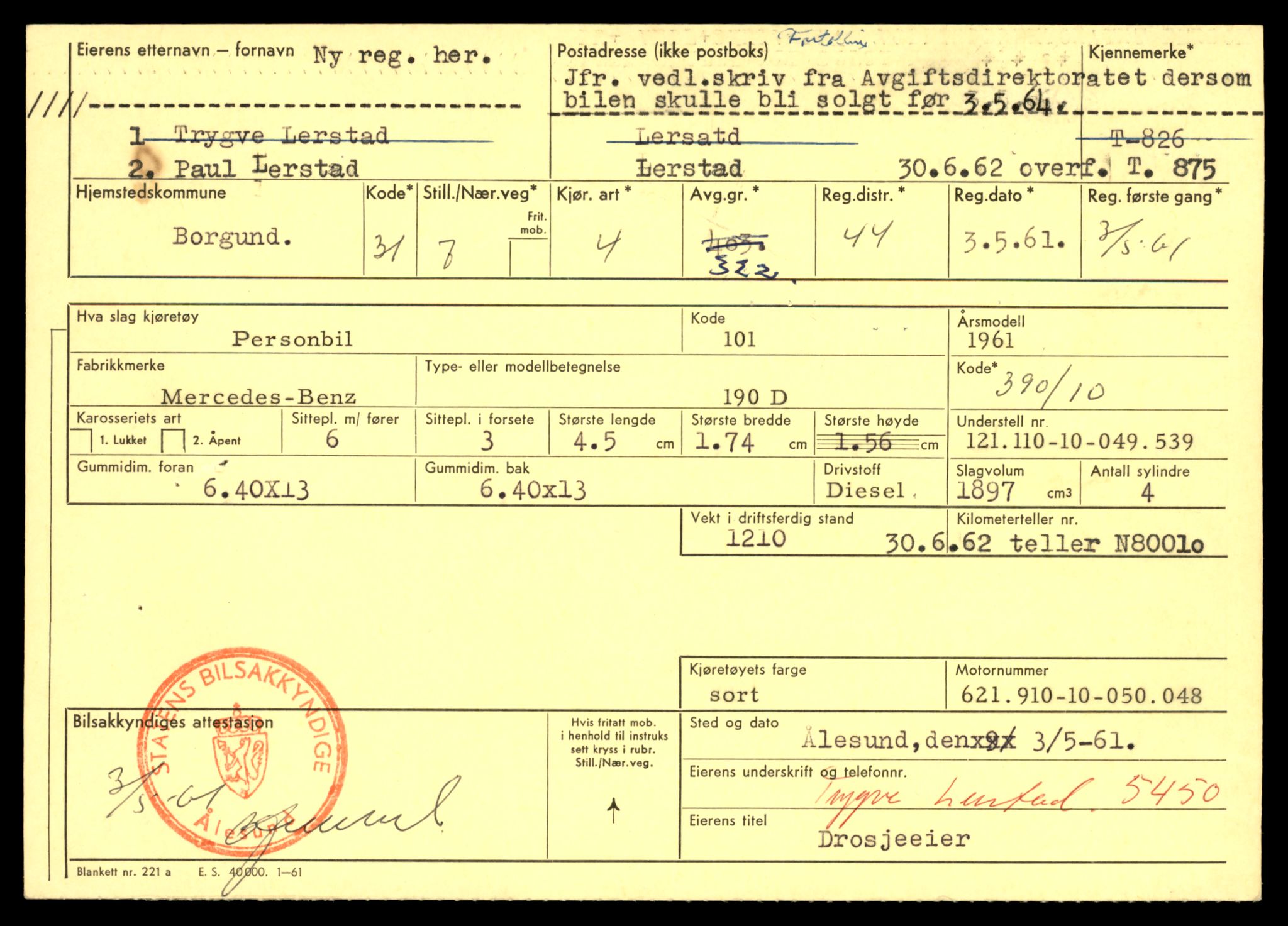 Møre og Romsdal vegkontor - Ålesund trafikkstasjon, AV/SAT-A-4099/F/Fe/L0008: Registreringskort for kjøretøy T 747 - T 894, 1927-1998, p. 2722