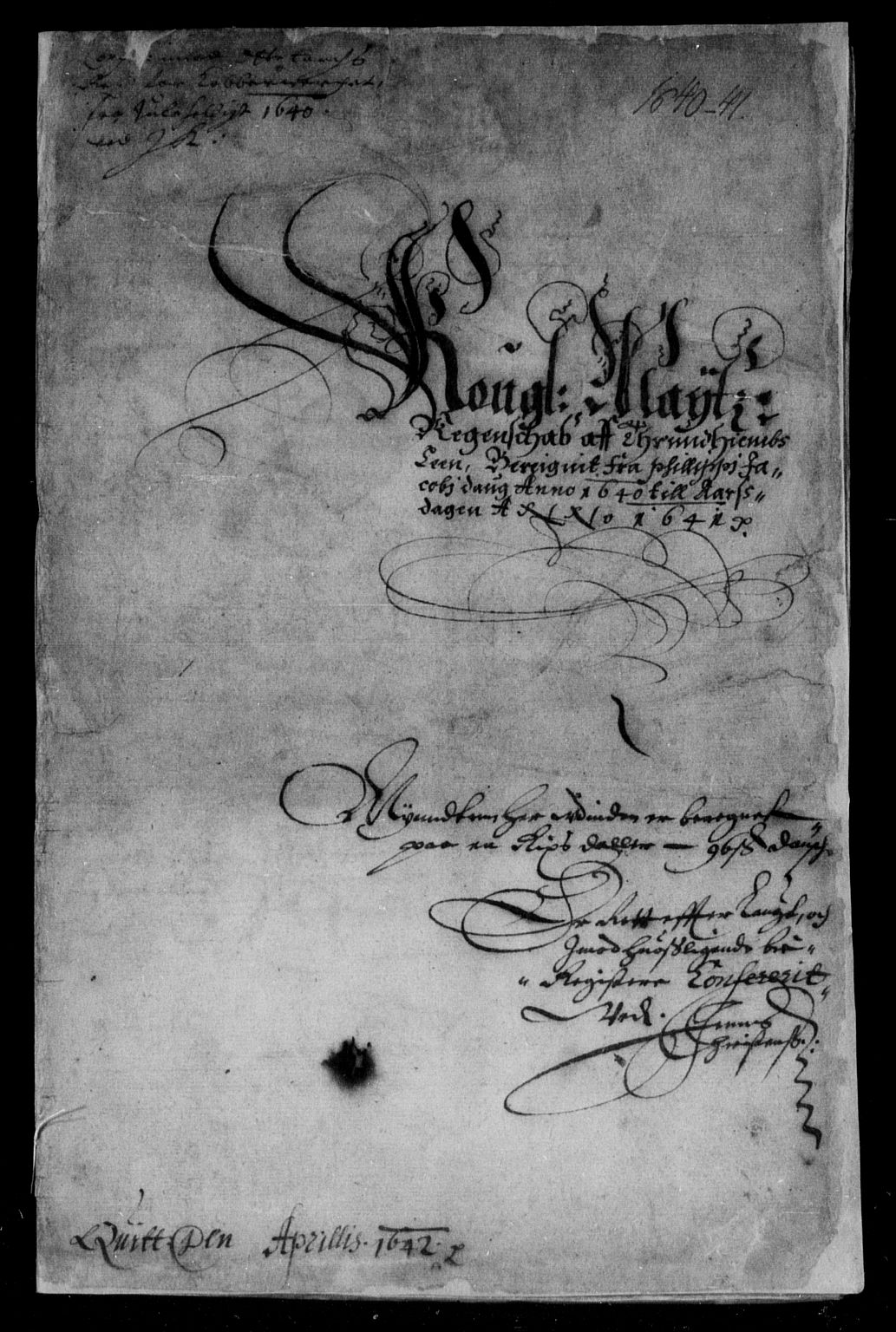 Rentekammeret inntil 1814, Reviderte regnskaper, Lensregnskaper, AV/RA-EA-5023/R/Rb/Rbw/L0067: Trondheim len, 1639-1641