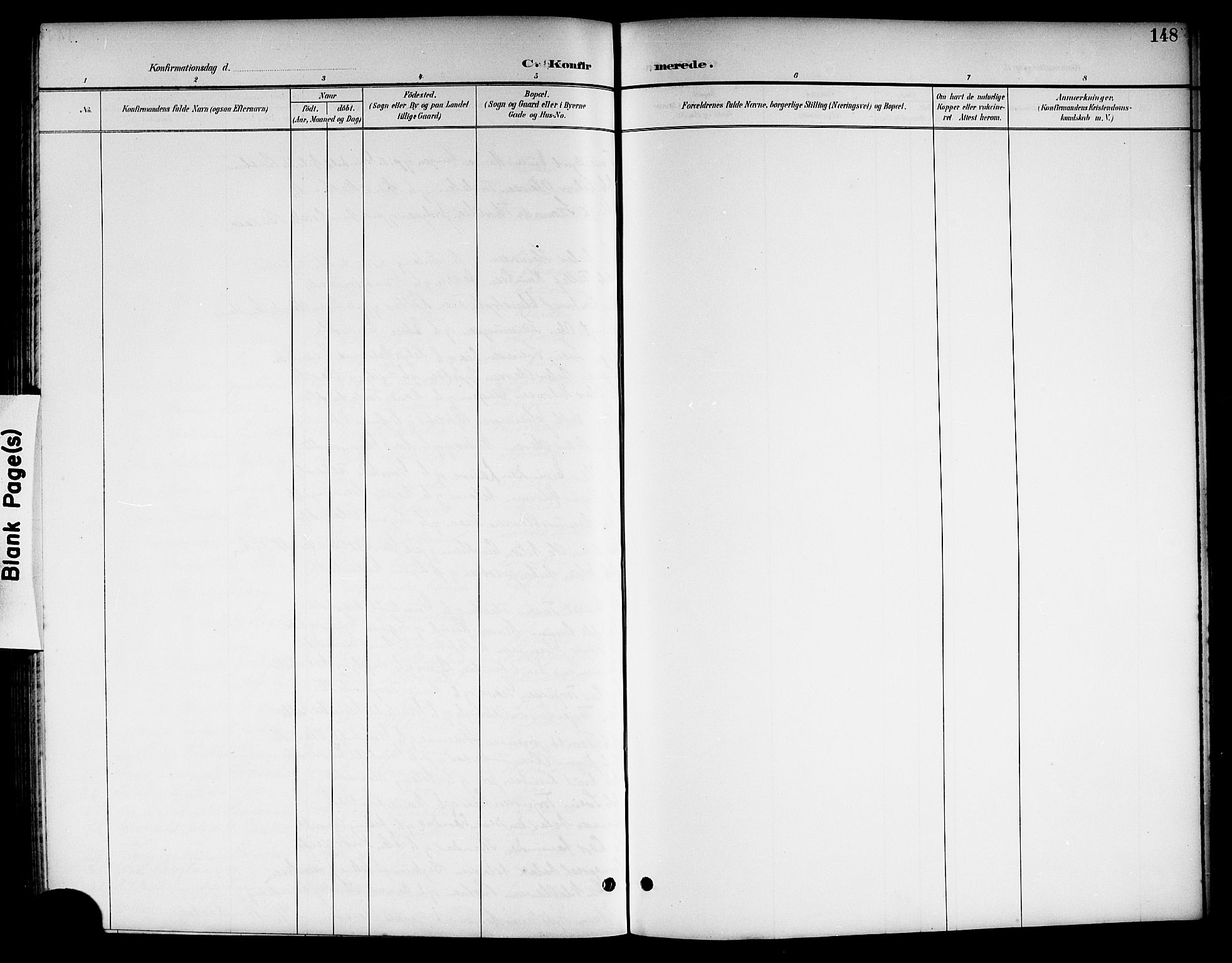 Kviteseid kirkebøker, SAKO/A-276/G/Ga/L0002: Parish register (copy) no. I 2, 1893-1918, p. 148