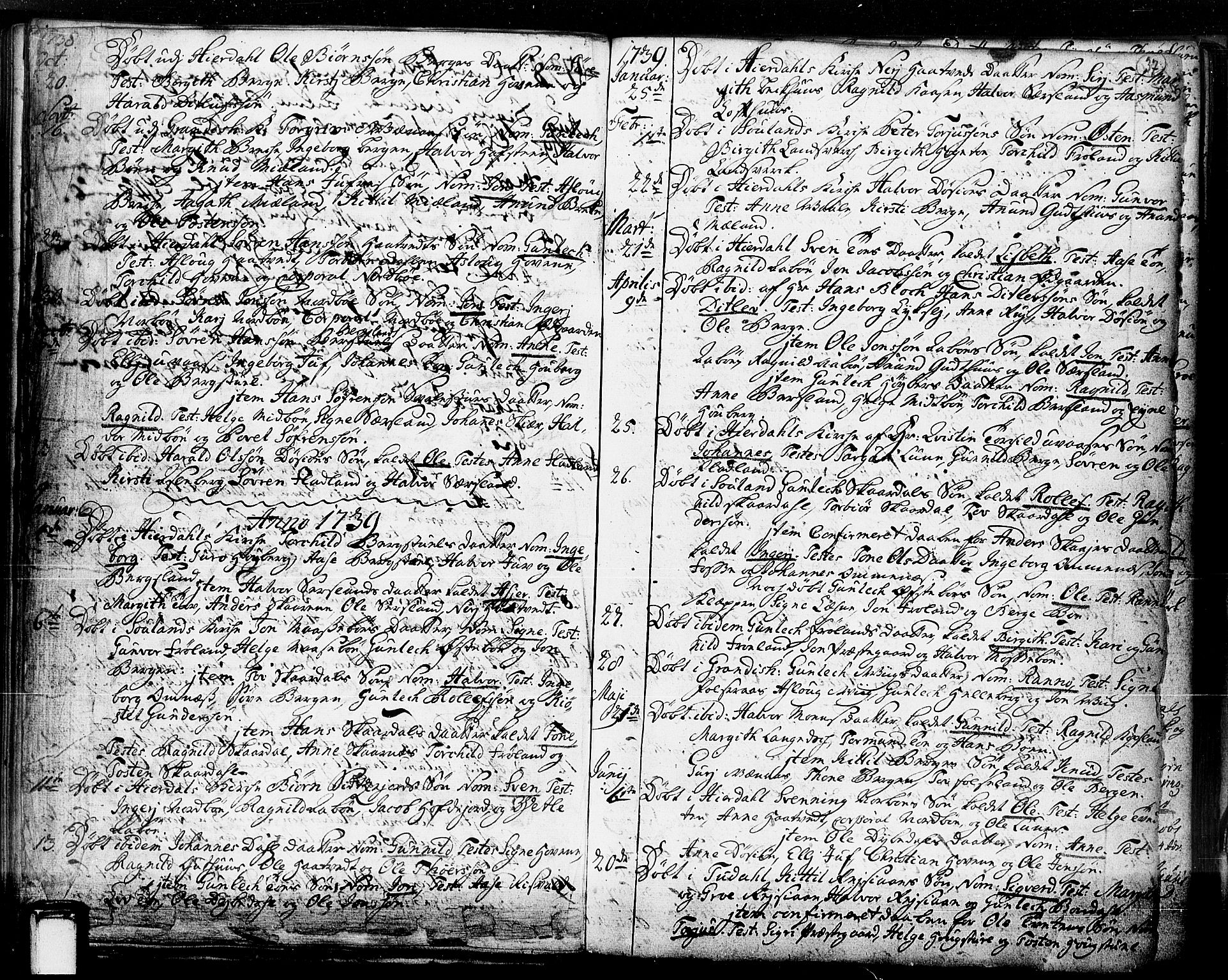 Hjartdal kirkebøker, SAKO/A-270/F/Fa/L0003: Parish register (official) no. I 3, 1727-1775, p. 37