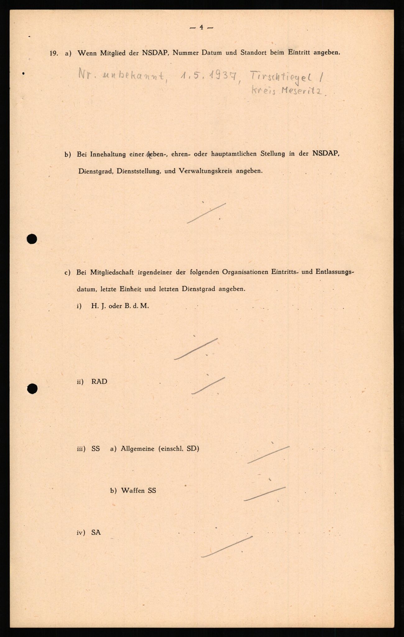 Forsvaret, Forsvarets overkommando II, AV/RA-RAFA-3915/D/Db/L0021: CI Questionaires. Tyske okkupasjonsstyrker i Norge. Tyskere., 1945-1946, p. 289