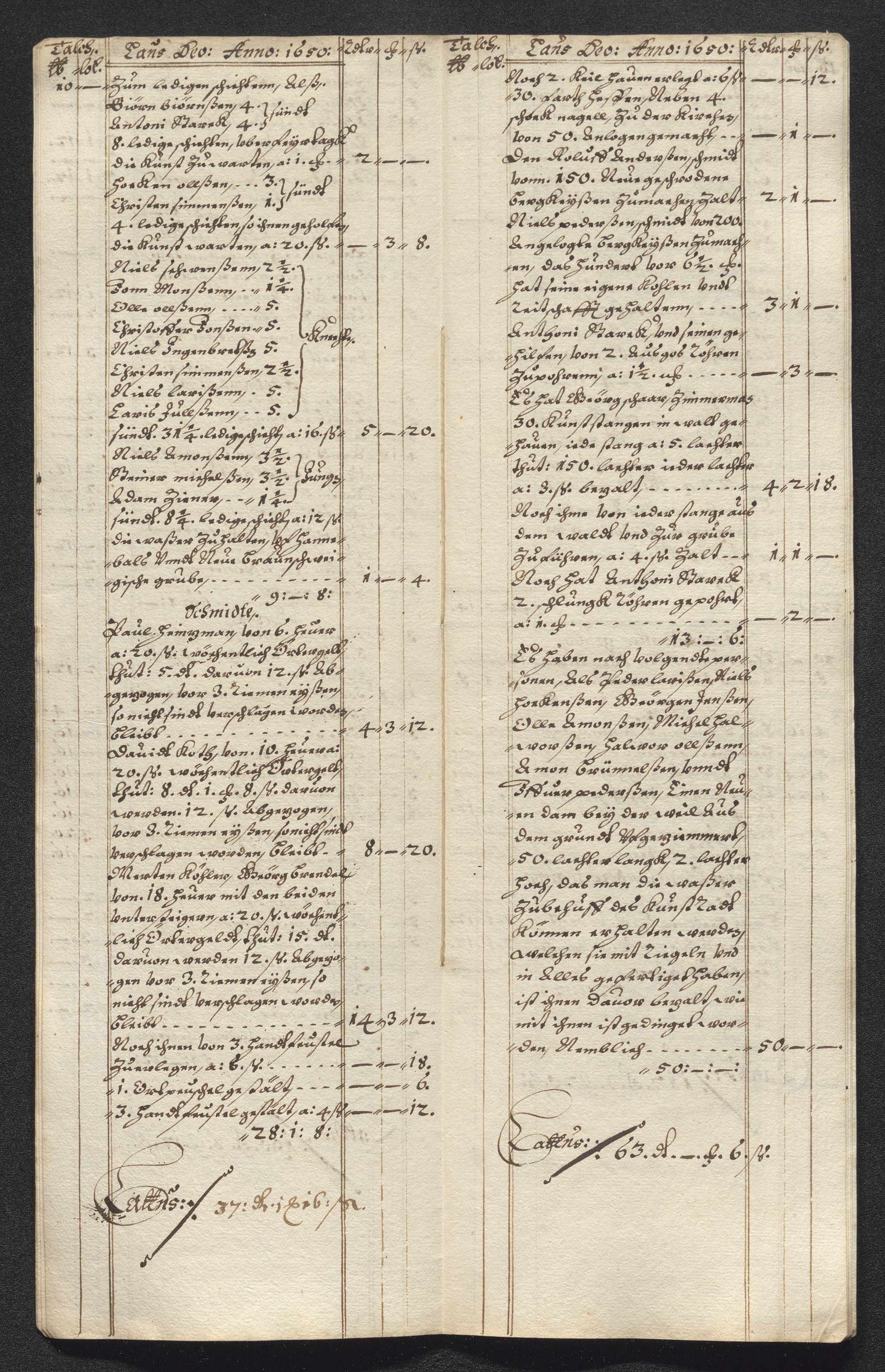 Kongsberg Sølvverk 1623-1816, AV/SAKO-EA-3135/001/D/Dc/Dcd/L0024: Utgiftsregnskap for gruver m.m. , 1650, p. 468