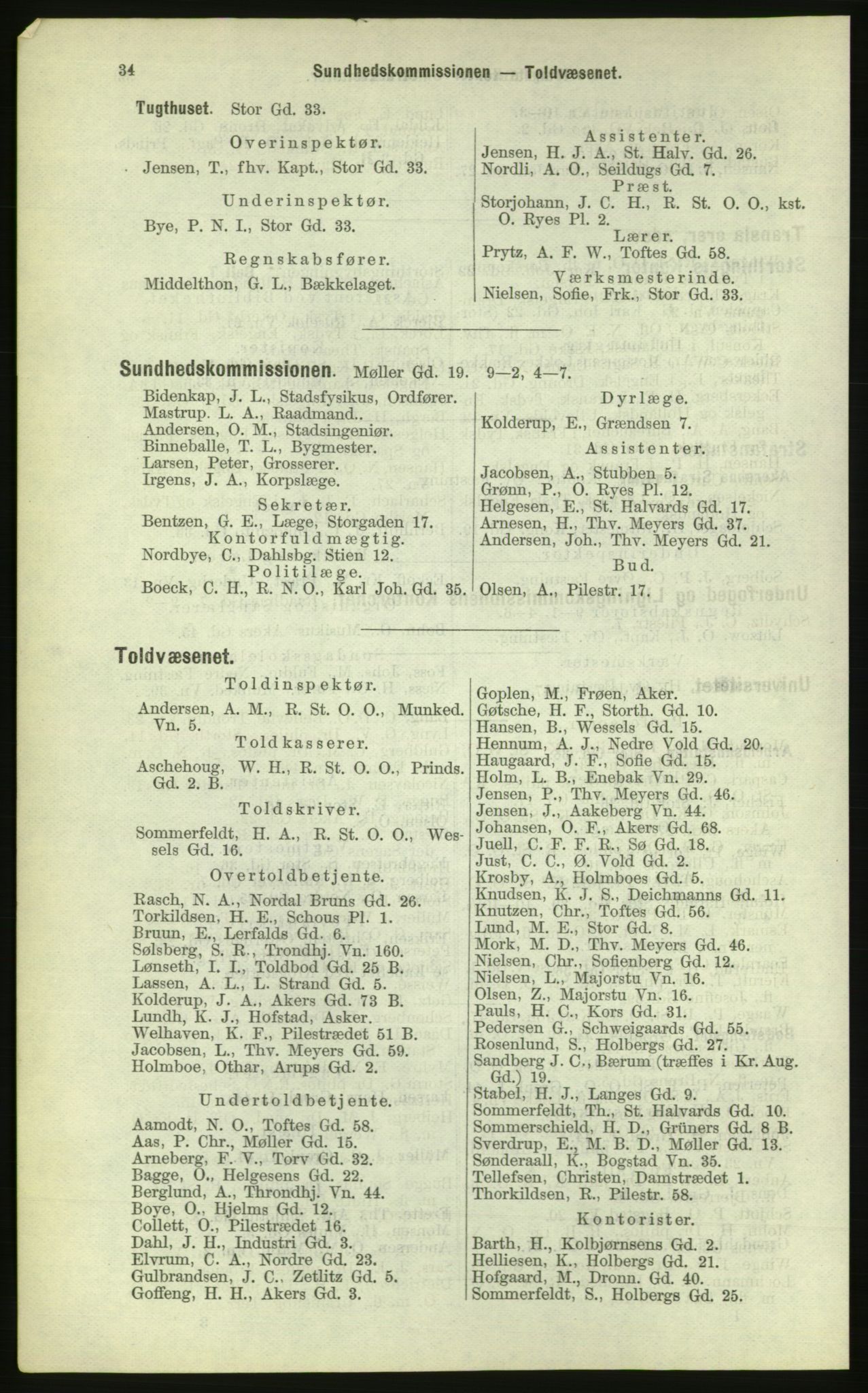 Kristiania/Oslo adressebok, PUBL/-, 1884, p. 34