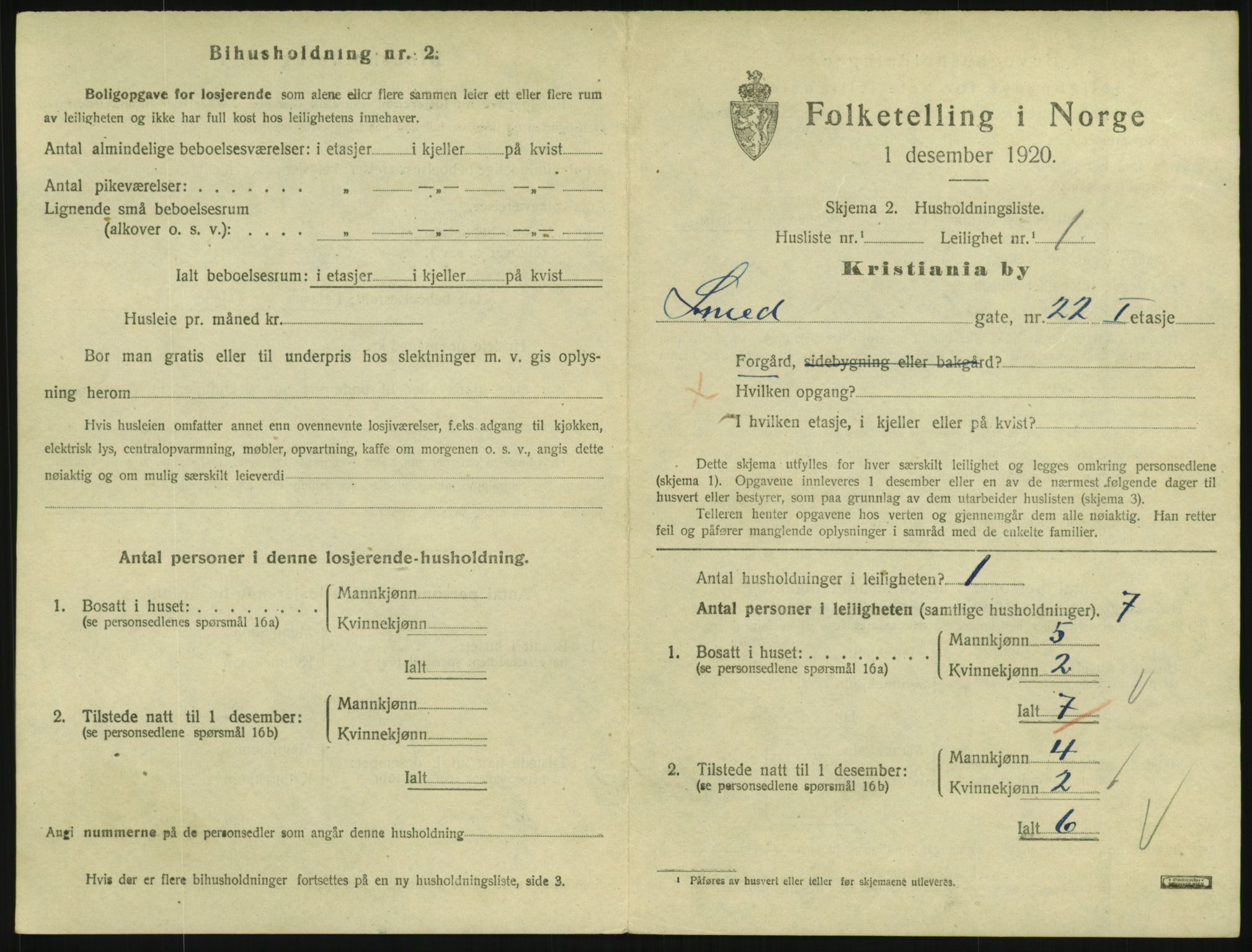 SAO, 1920 census for Kristiania, 1920, p. 97803