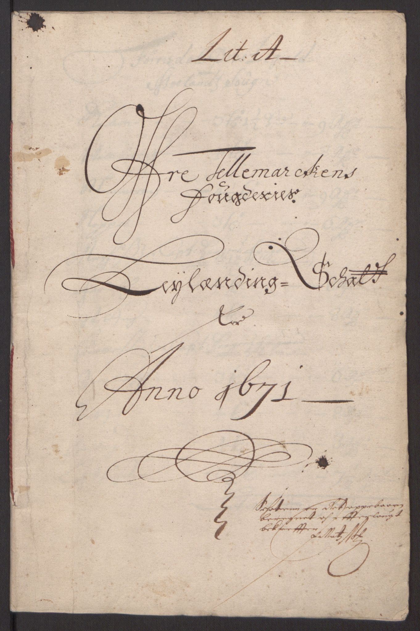 Rentekammeret inntil 1814, Reviderte regnskaper, Fogderegnskap, RA/EA-4092/R35/L2060: Fogderegnskap Øvre og Nedre Telemark, 1671-1672, p. 5