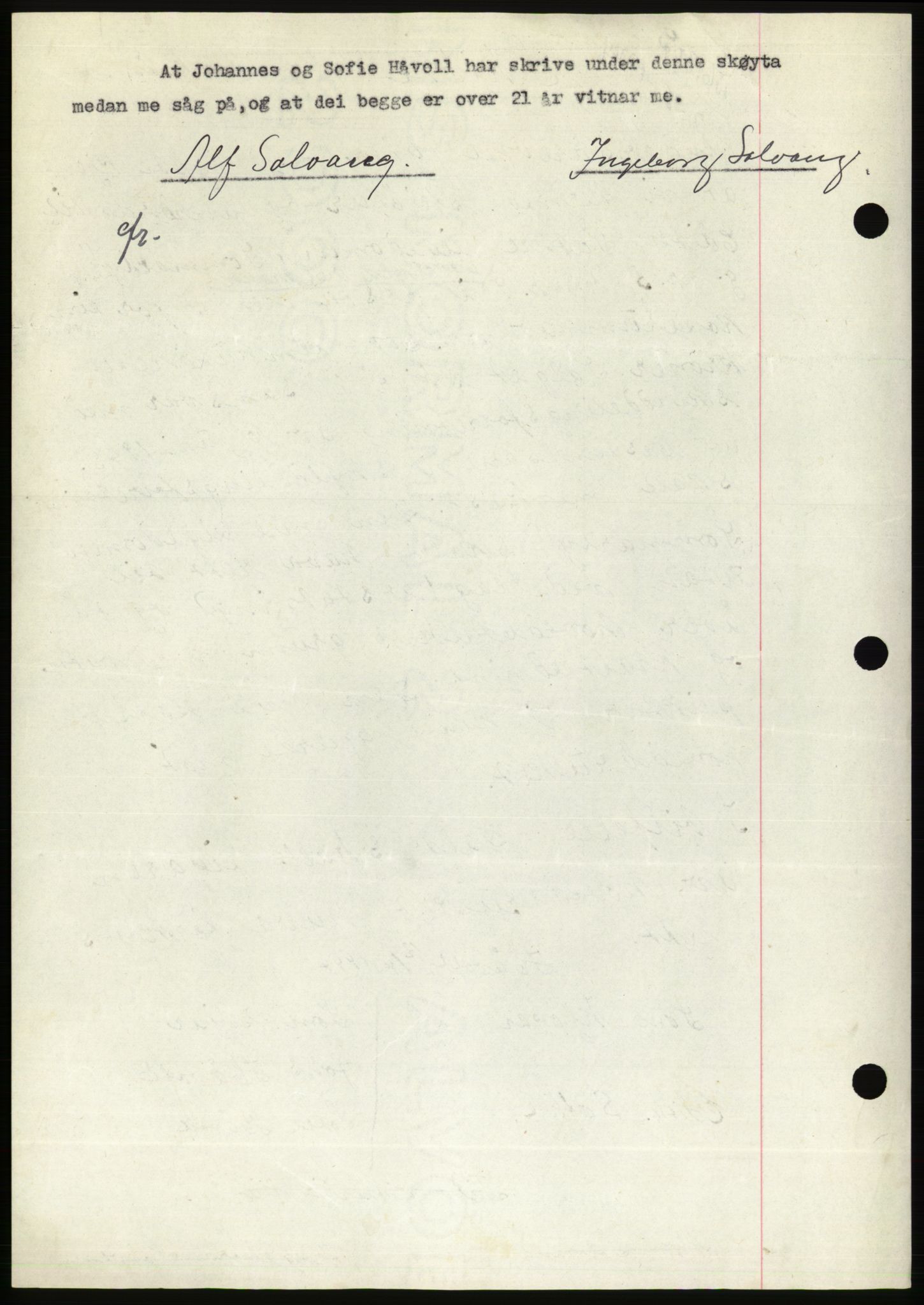 Søre Sunnmøre sorenskriveri, AV/SAT-A-4122/1/2/2C/L0076: Mortgage book no. 2A, 1943-1944, Diary no: : 303/1944