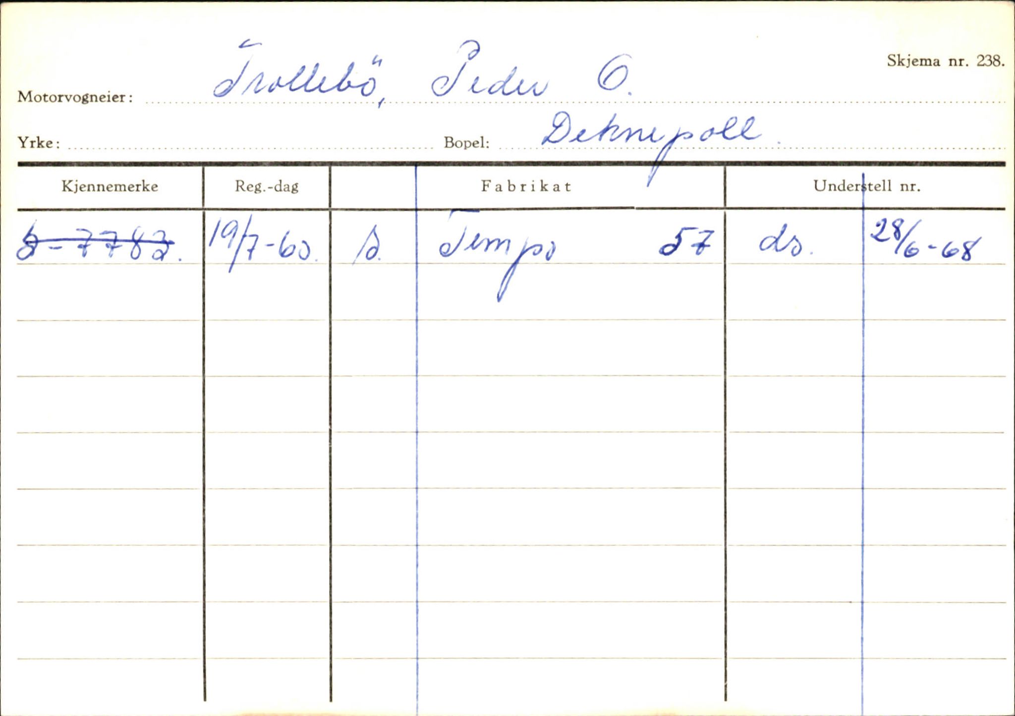 Statens vegvesen, Sogn og Fjordane vegkontor, SAB/A-5301/4/F/L0145: Registerkort Vågsøy S-Å. Årdal I-P, 1945-1975, p. 532