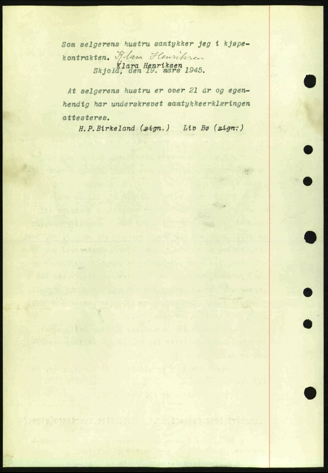 Midhordland sorenskriveri, SAB/A-3001/1/G/Gb/Gbj/L0019: Mortgage book no. A37-38, 1944-1945, Diary no: : 899/1945
