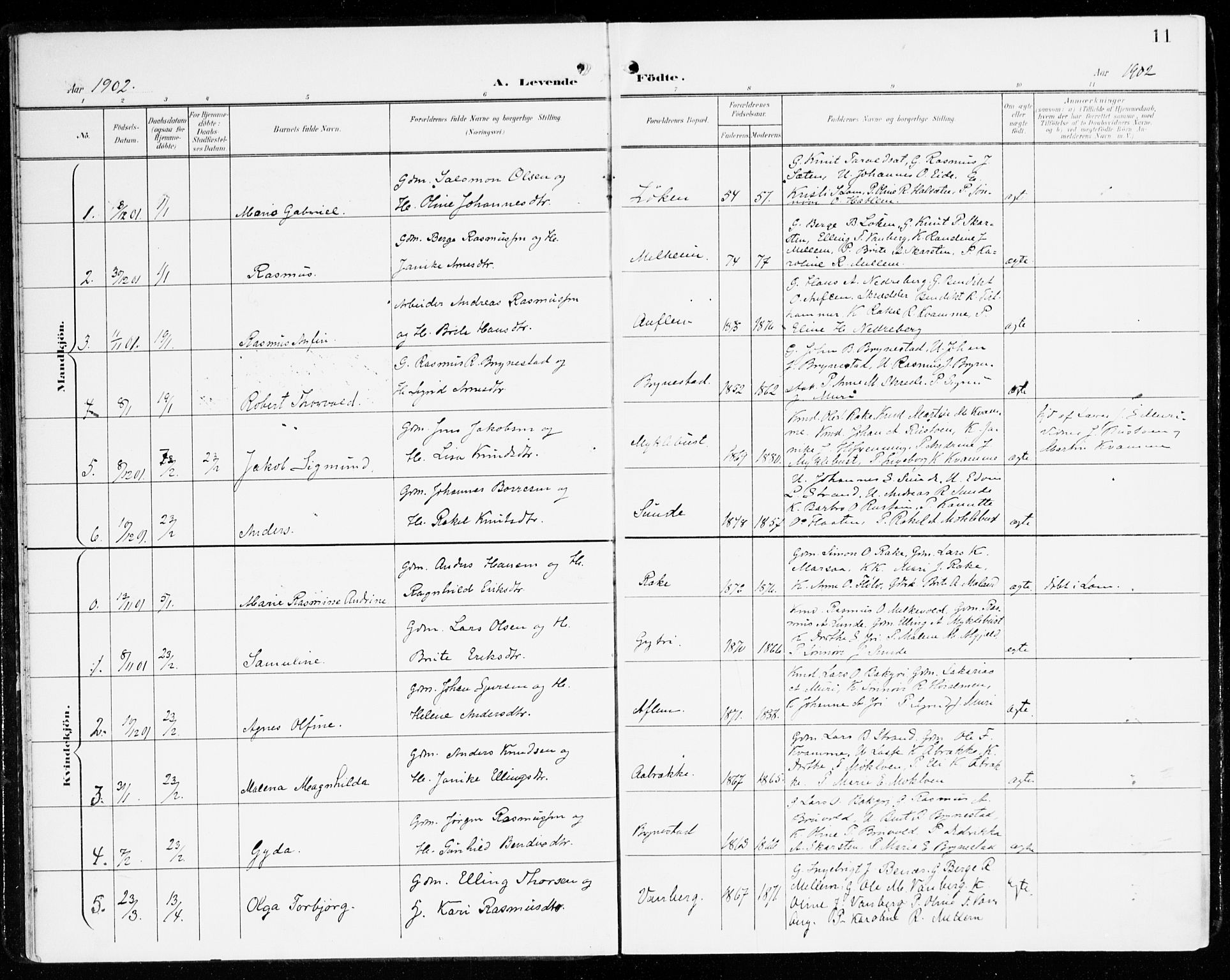 Innvik sokneprestembete, AV/SAB-A-80501: Parish register (official) no. C 2, 1900-1920, p. 11