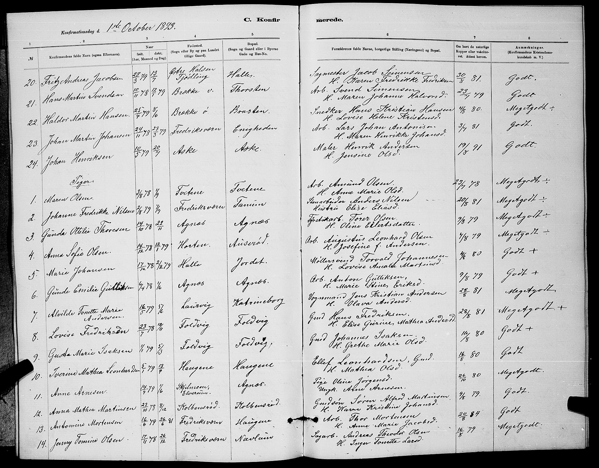 Brunlanes kirkebøker, SAKO/A-342/G/Ga/L0003: Parish register (copy) no. I 3, 1877-1898