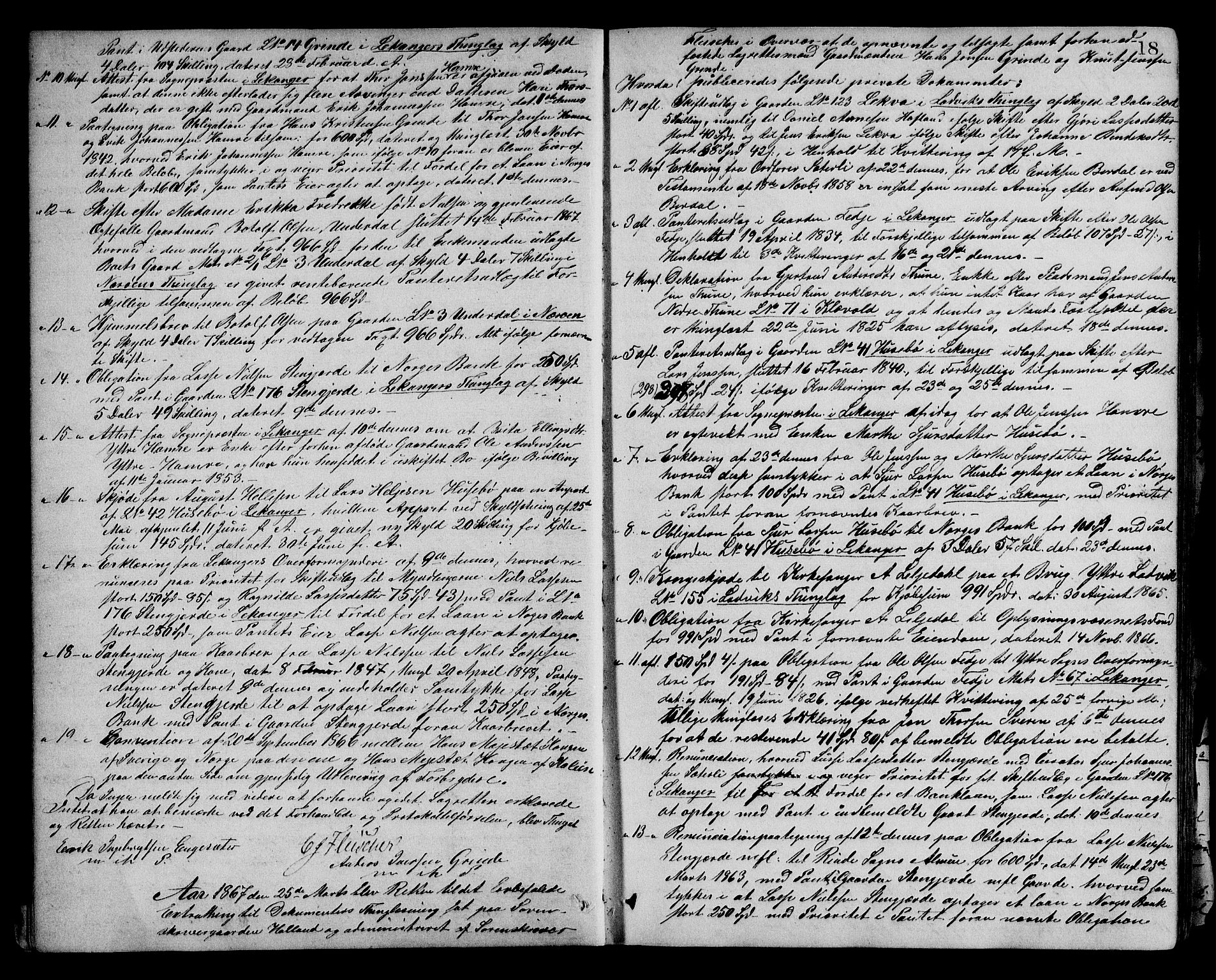 Ytre Sogn tingrett, AV/SAB-A-2601/1/F/Fa/L0053: Tingbok (justisprotokoll), 1866-1877, p. 17b-18a