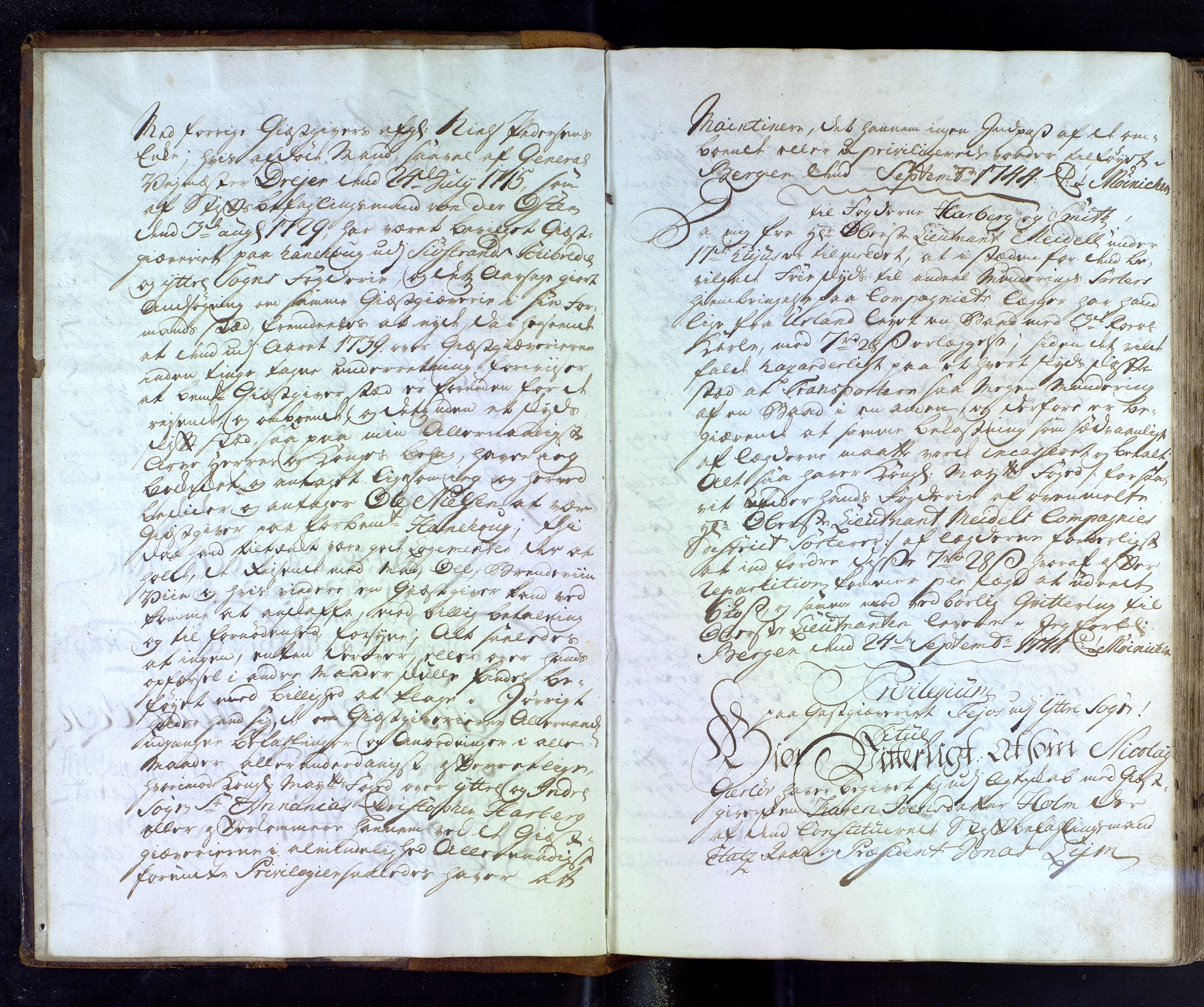 Stiftamtmannen i Bergen, AV/SAB-A-100006/B/Ba/L0024: Lnr. 74: Kopibok for landet, 1744-1749
