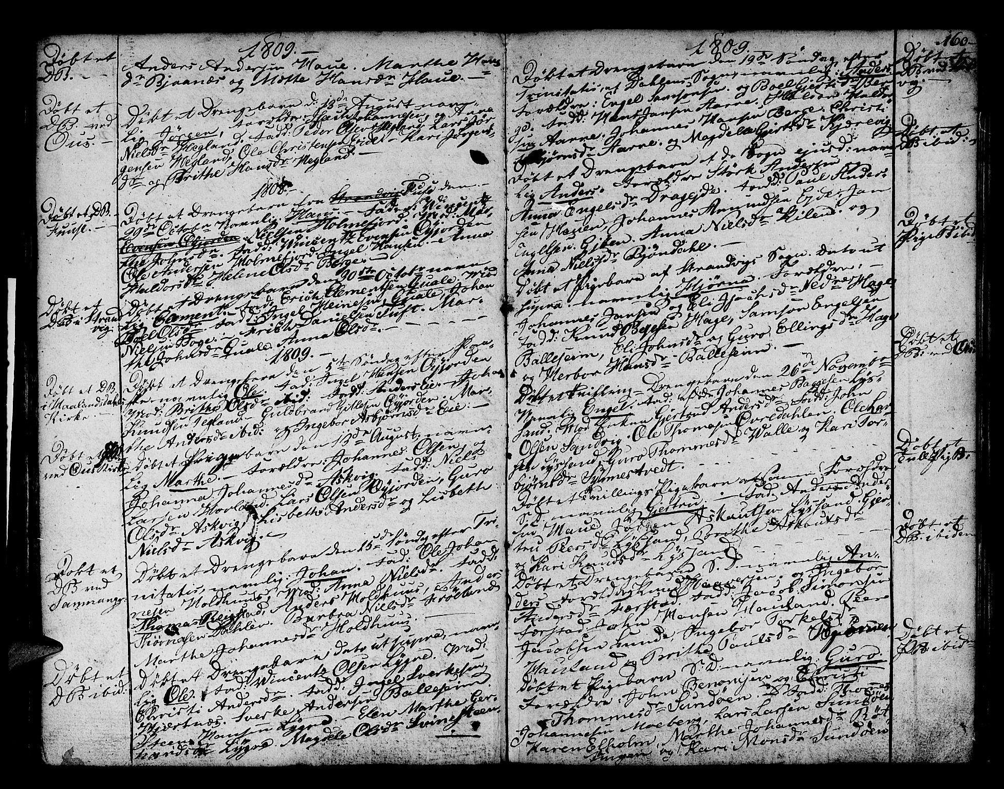 Os sokneprestembete, SAB/A-99929: Parish register (official) no. A 11, 1789-1815, p. 160