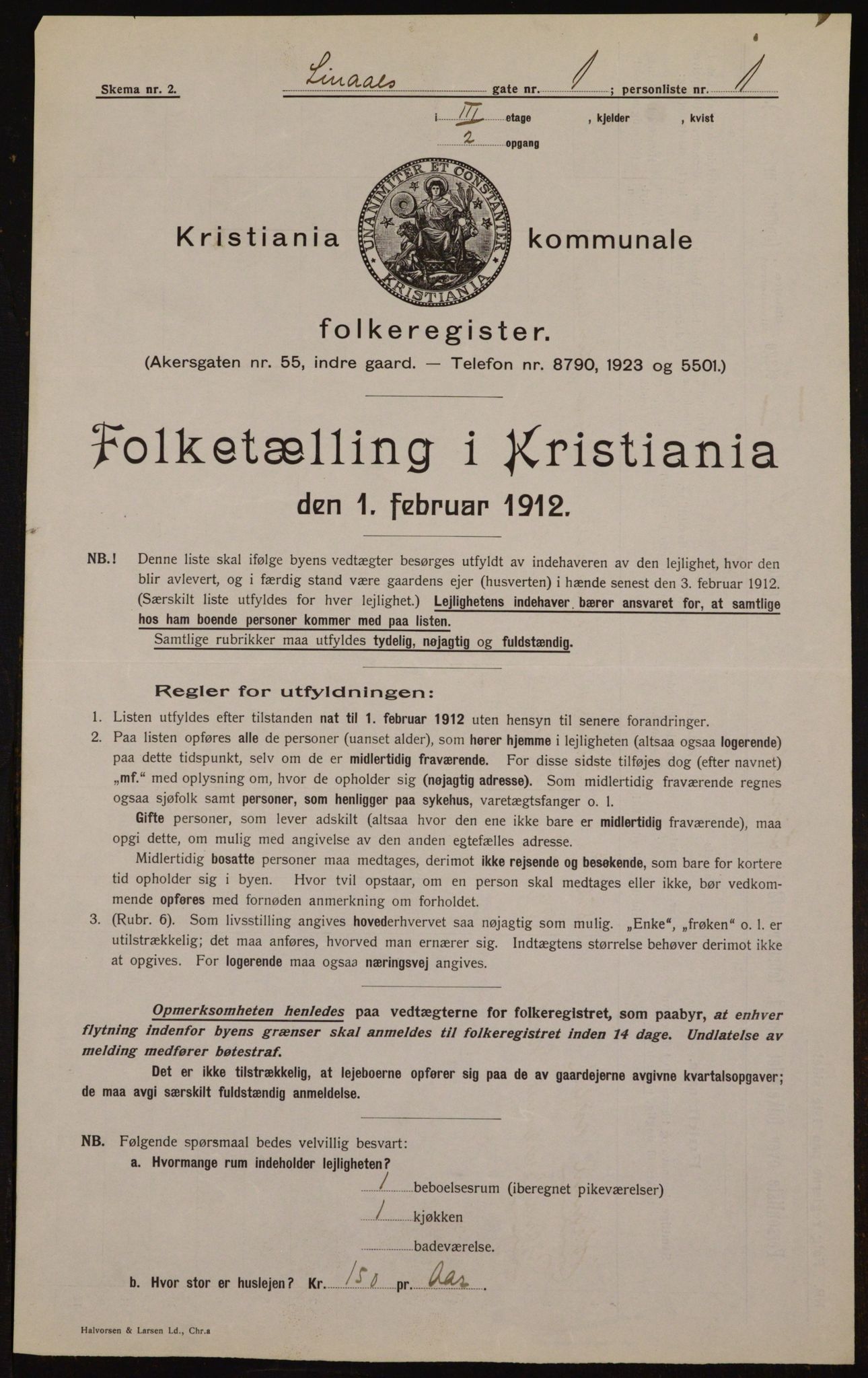 OBA, Municipal Census 1912 for Kristiania, 1912, p. 58142