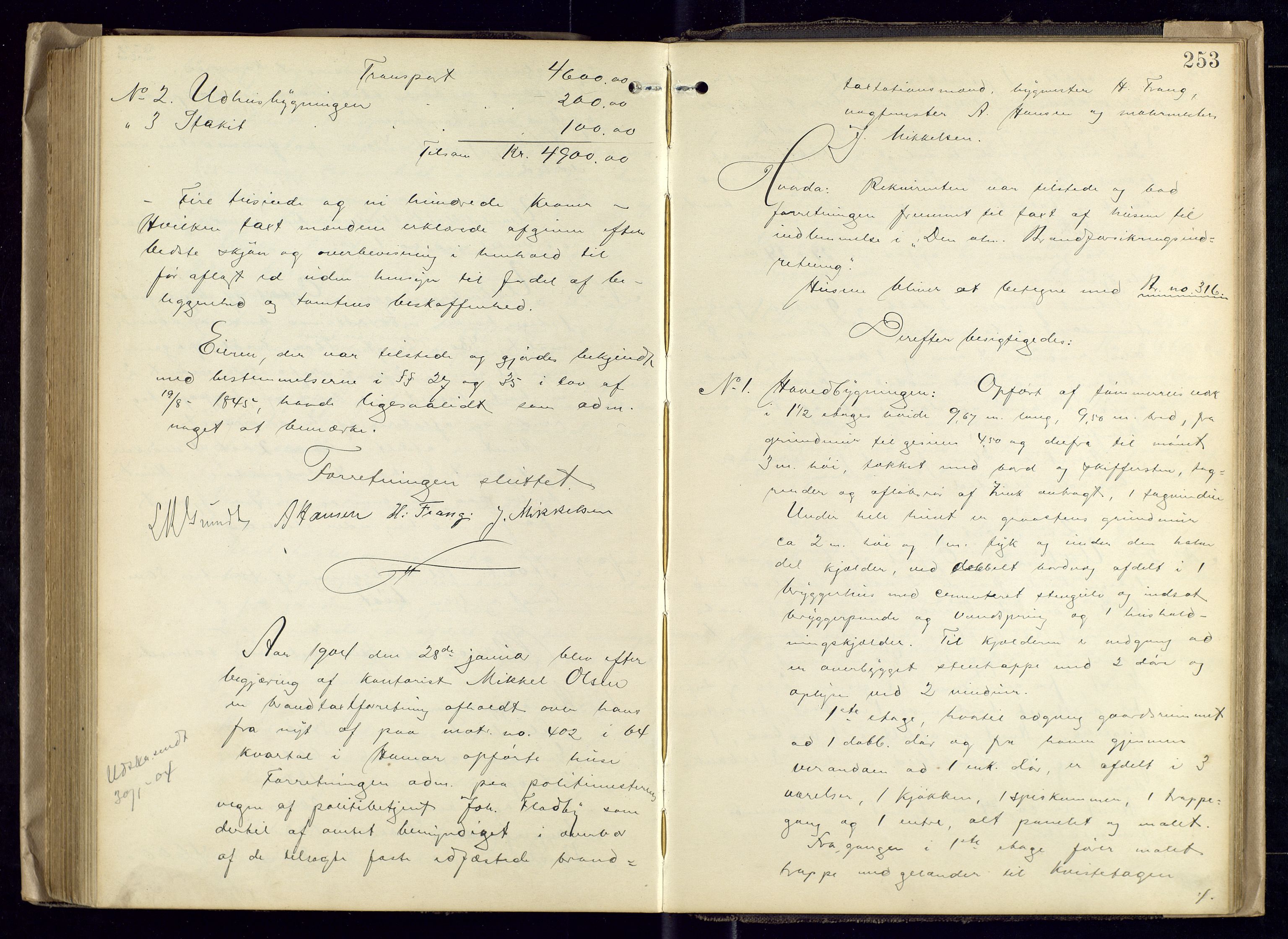Norges Brannkasse, Hamar, AV/SAH-NBRANH-006/F/Fa/L0005: Branntakstprotokoll, 1902-1906, p. 252b-253a