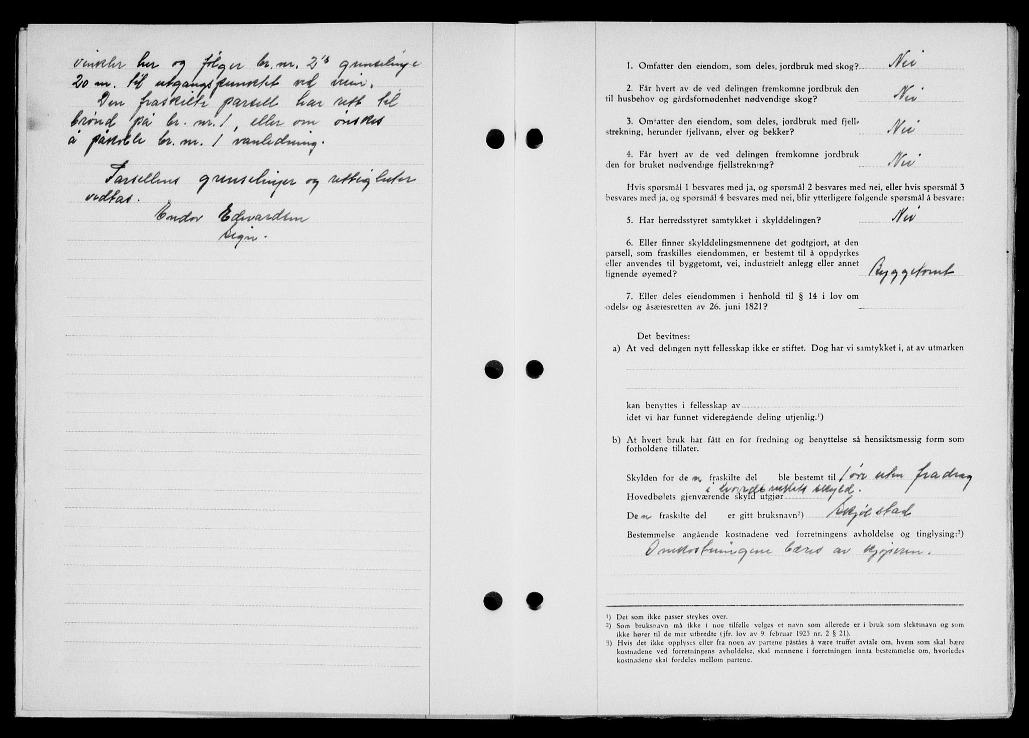 Lofoten sorenskriveri, SAT/A-0017/1/2/2C/L0014a: Mortgage book no. 14a, 1946-1946, Diary no: : 1278/1946