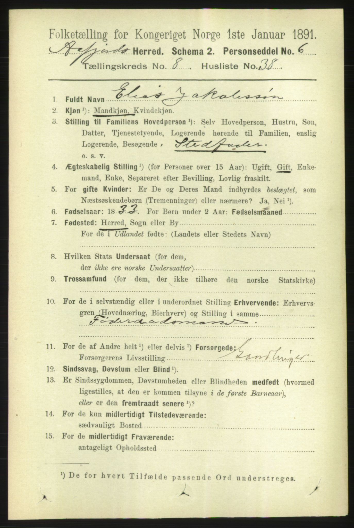 RA, 1891 census for 1630 Åfjord, 1891, p. 2253