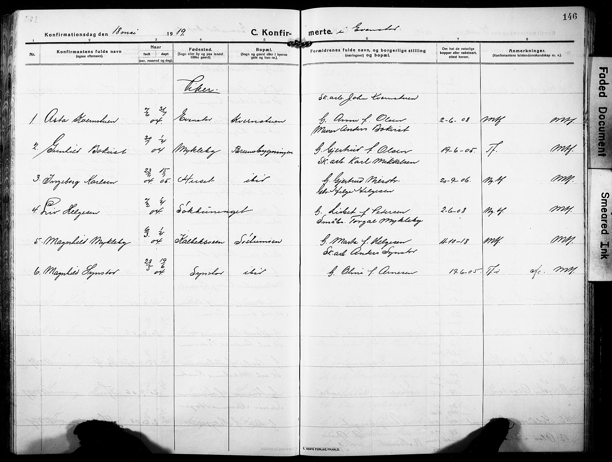 Stor-Elvdal prestekontor, SAH/PREST-052/H/Ha/Hab/L0005: Parish register (copy) no. 5, 1913-1932, p. 146