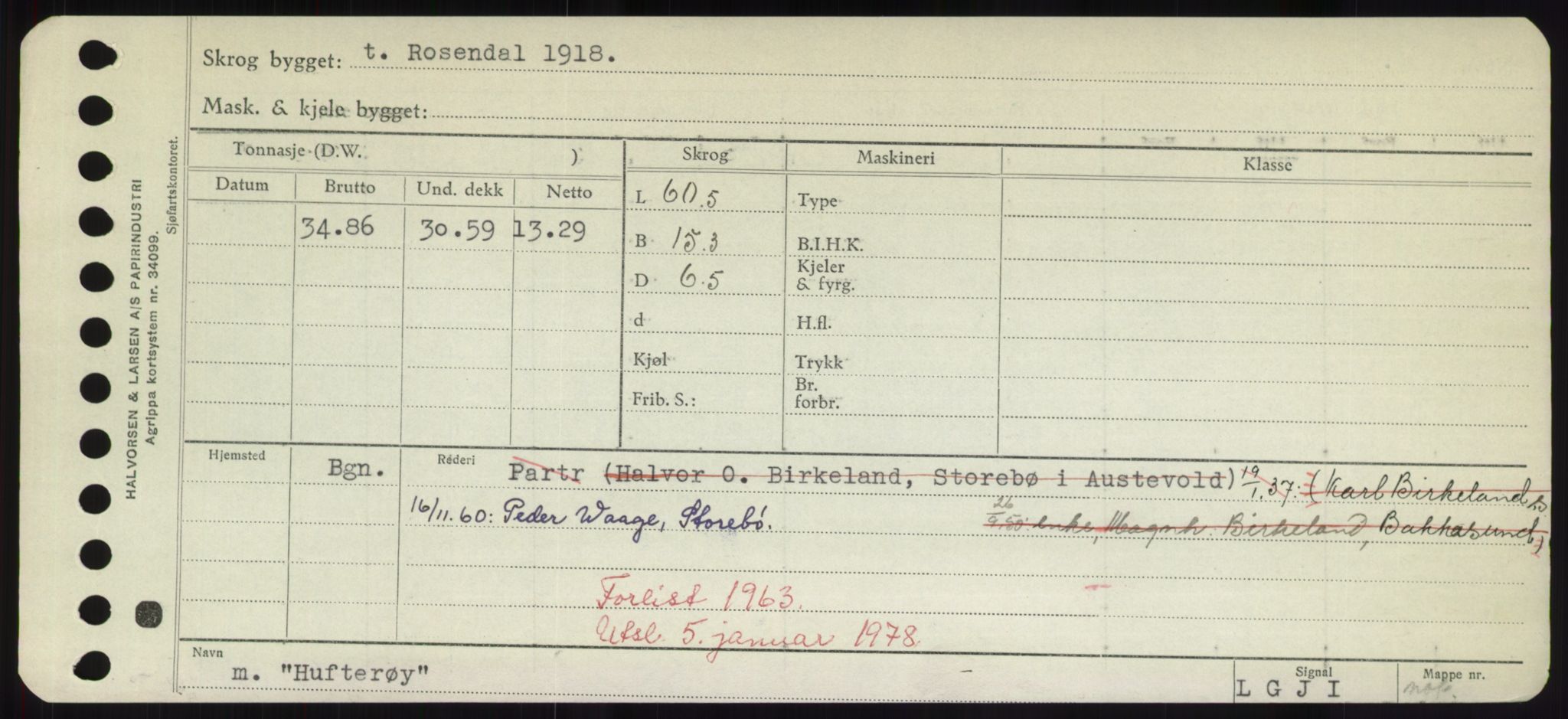 Sjøfartsdirektoratet med forløpere, Skipsmålingen, RA/S-1627/H/Hd/L0017: Fartøy, Holi-Hå, p. 145