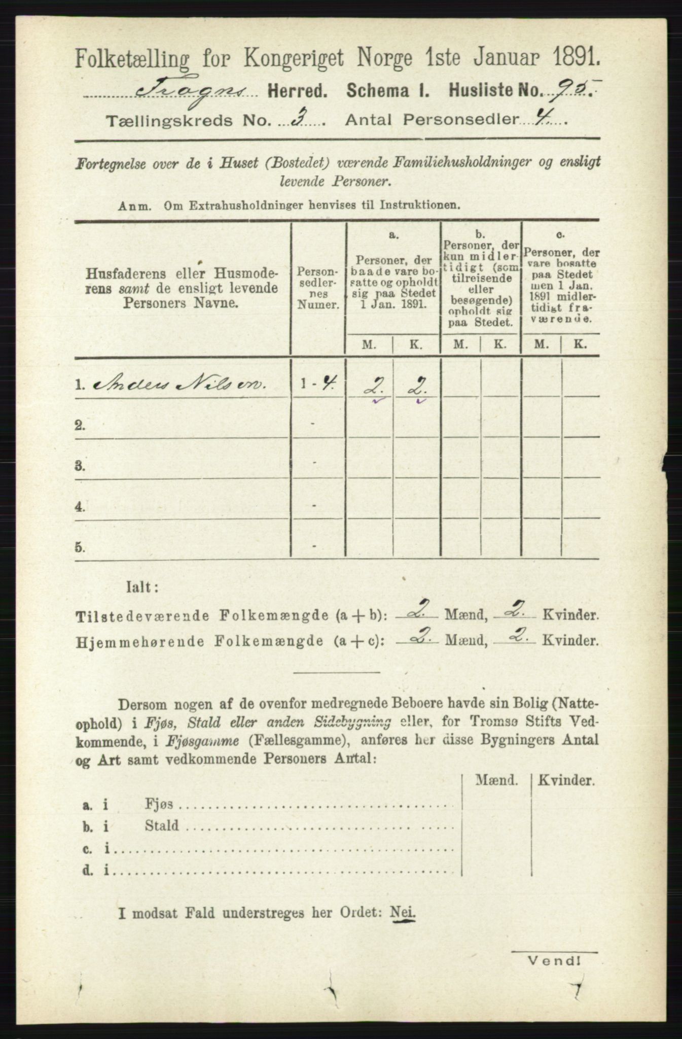 RA, 1891 census for 0215 Frogn, 1891, p. 1903